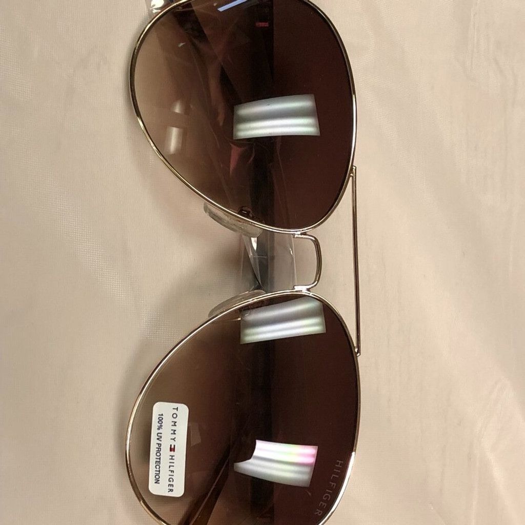 Tommy Hilfiger Tommy Hilfiger Gold & Tortoiseshell Aviator Sunglasses Size ONE SIZE - 5 Thumbnail