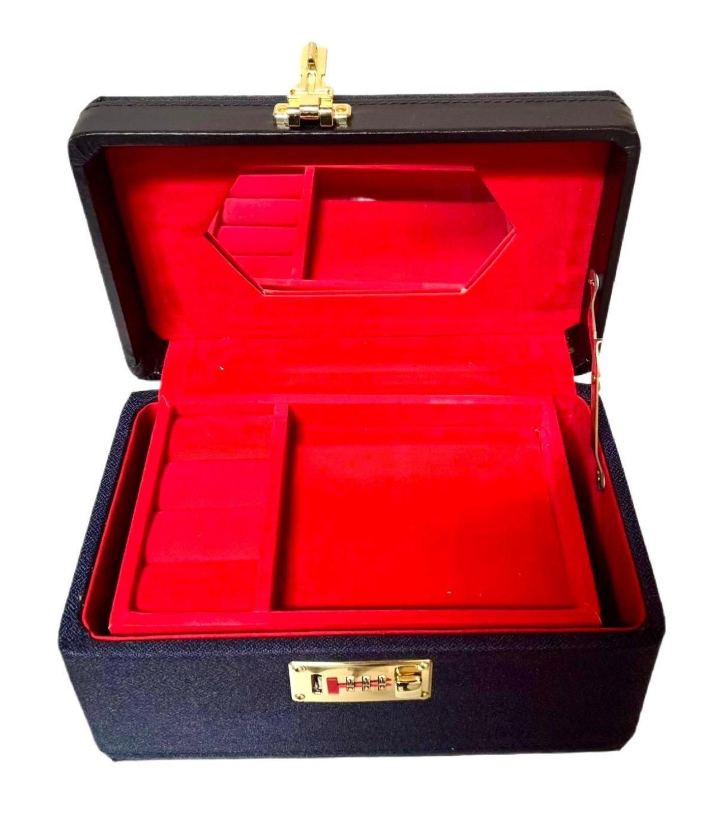 Other Jewelry Briefcase Box Blue Medium PU Leather Organizer Size ONE SIZE - 2 Thumbnail