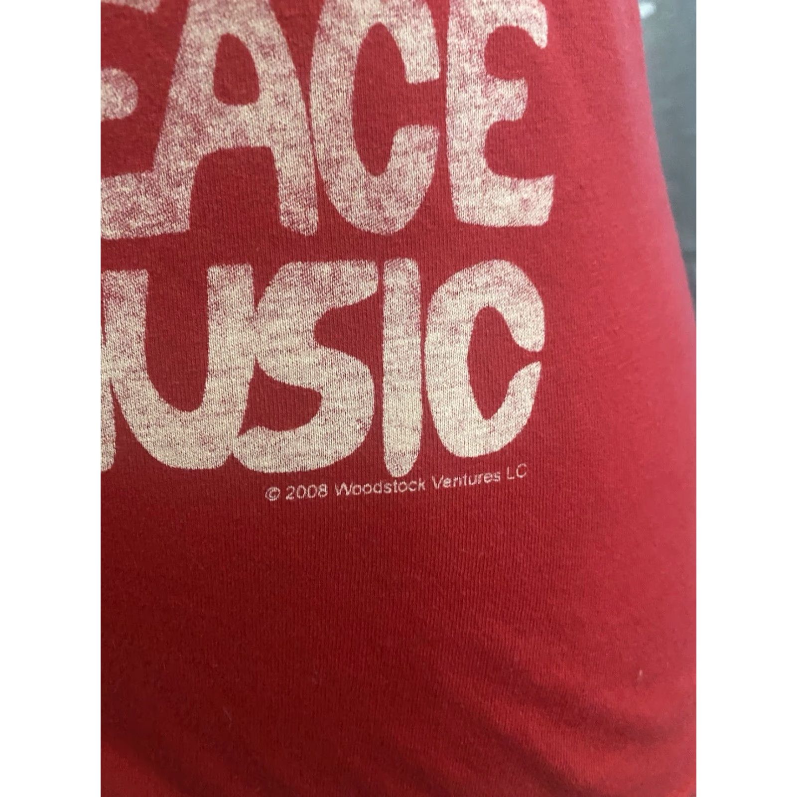 Vintage VINTAGE Bay Island Woodstock Music & Art Fair Women’s Short Sleeve T Shirt M Red Art Music Size M / US 6-8 / IT 42-44 - 4 Thumbnail
