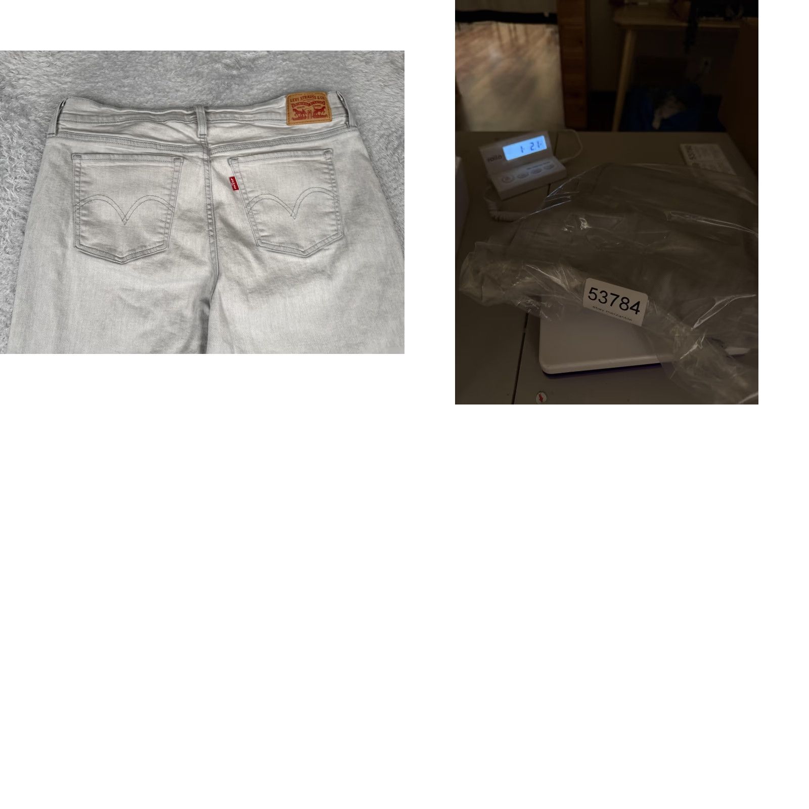 Levi's Levi's Jeans Mens 31x22 Gray Denim Wide Leg High Rise Cotton Blend Long Pants Vintage: No Size 24" / US 00 / IT 34 - 11 Thumbnail