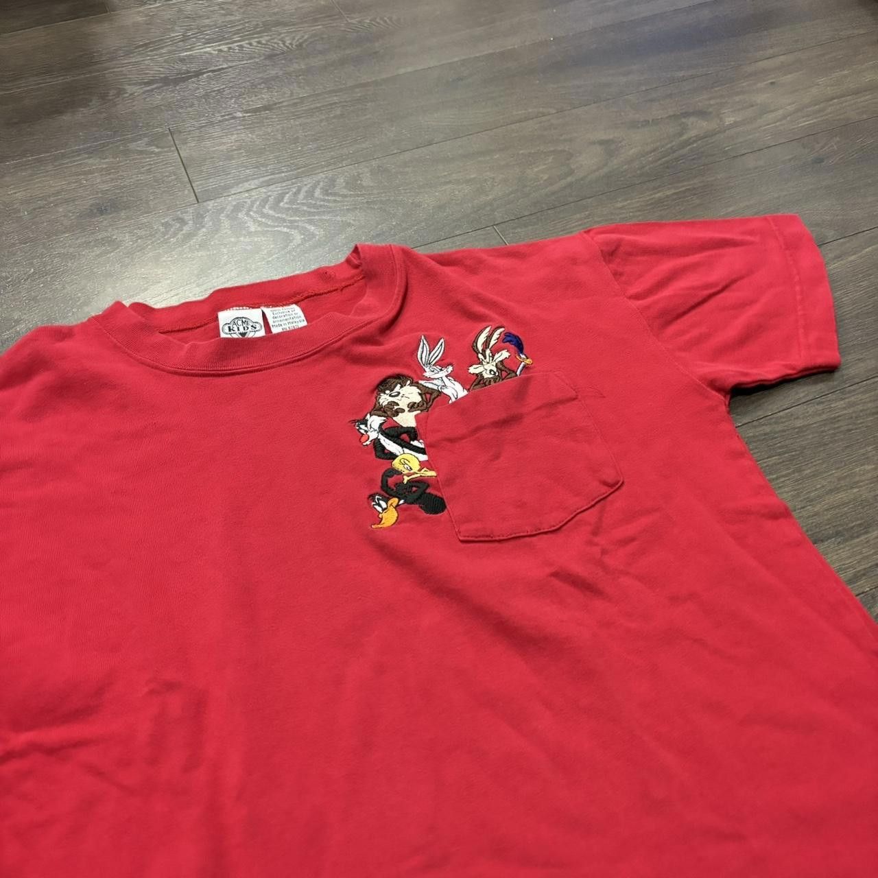 Designer Vintage Acme Kids Looney Tunes Pocket T Shirt 90s Small Size US S / EU 44-46 / 1 - 2 Thumbnail