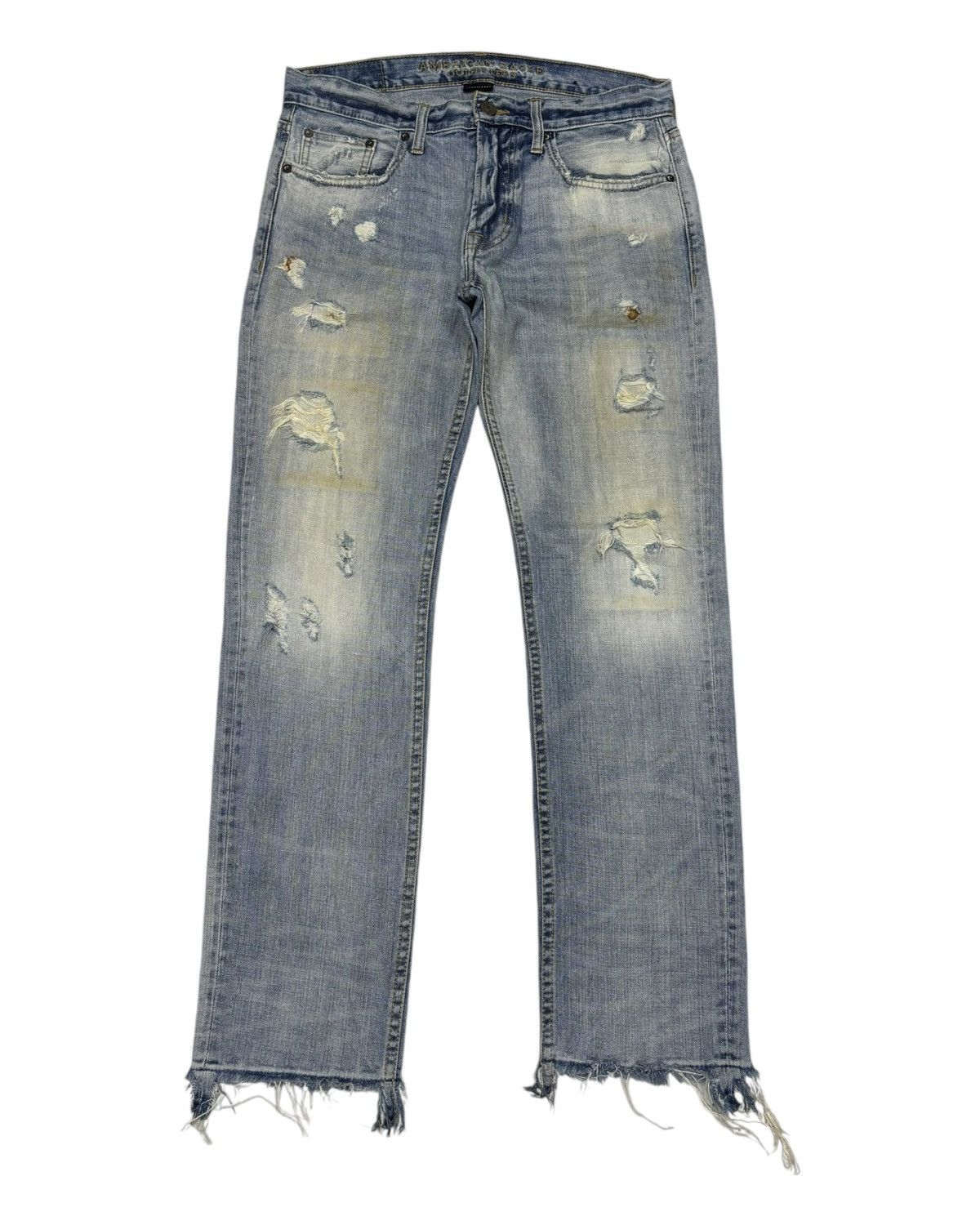 Japanese Brand × Vintage Vintage Ripped Distressed Denim Jeans American Eagle Slim Size US 33 - 7 Thumbnail