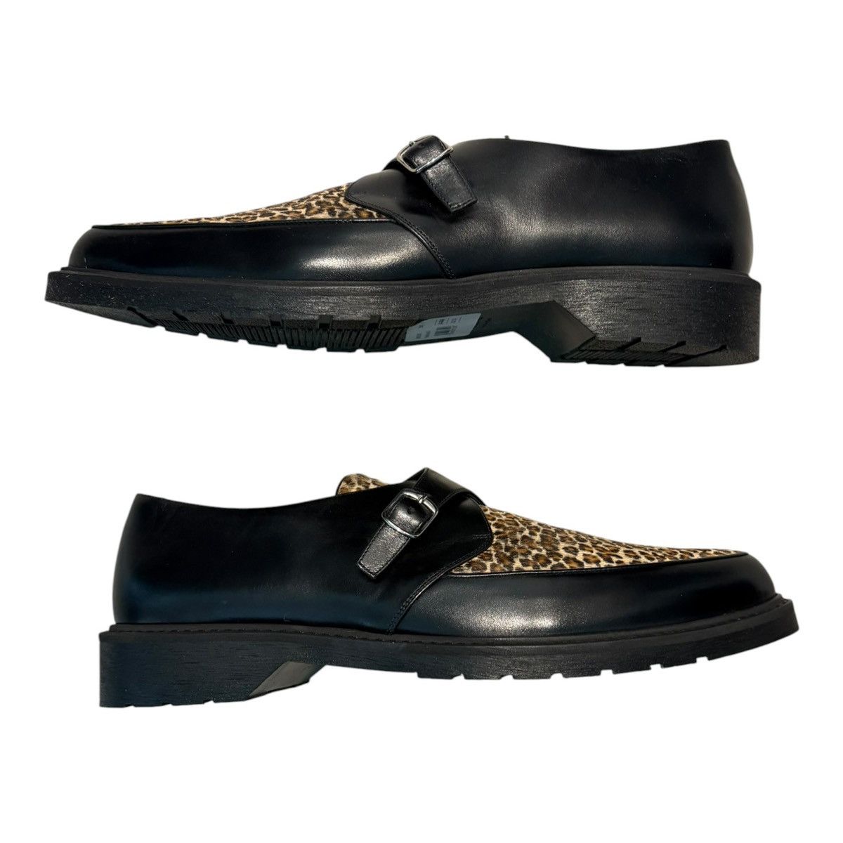 Celine Celine Hedi Slimane Leopard Pony Hair Strap Loafers 45 US 12 Size US 12 / EU 45 - 3 Thumbnail