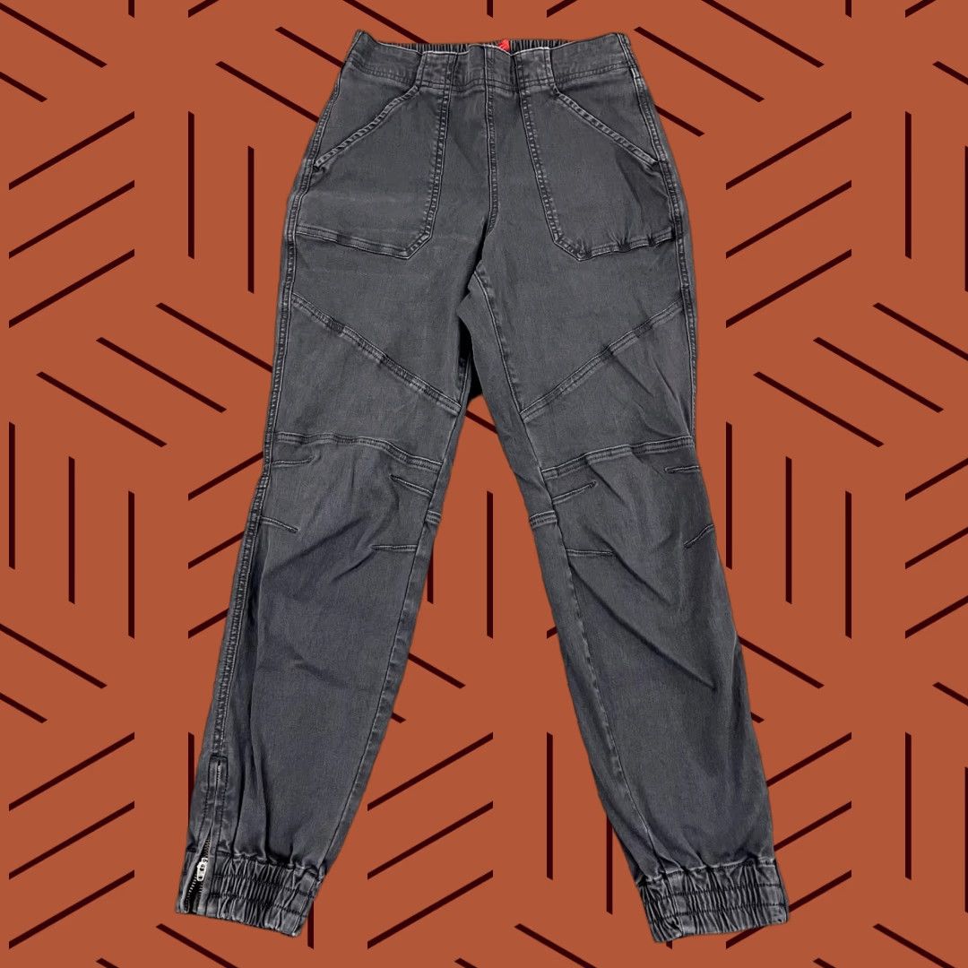 Spanx VINTAGE SPANX Pants Womens Medium Gray Stretch Twill Cargo Jogger 29" Zip Ankle Hiking Size 32" / US 10 / IT 46 - 1 Thumbnail