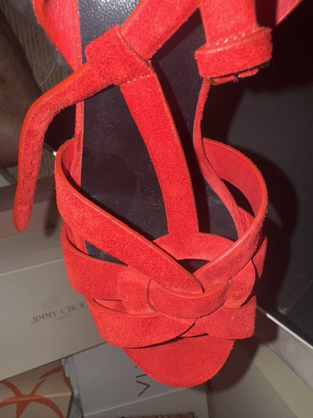 Yves Saint Laurent YVES SAINT LAURENT (TRIBUTE SANDALS) Size US 7 / IT 37 - 6 Thumbnail