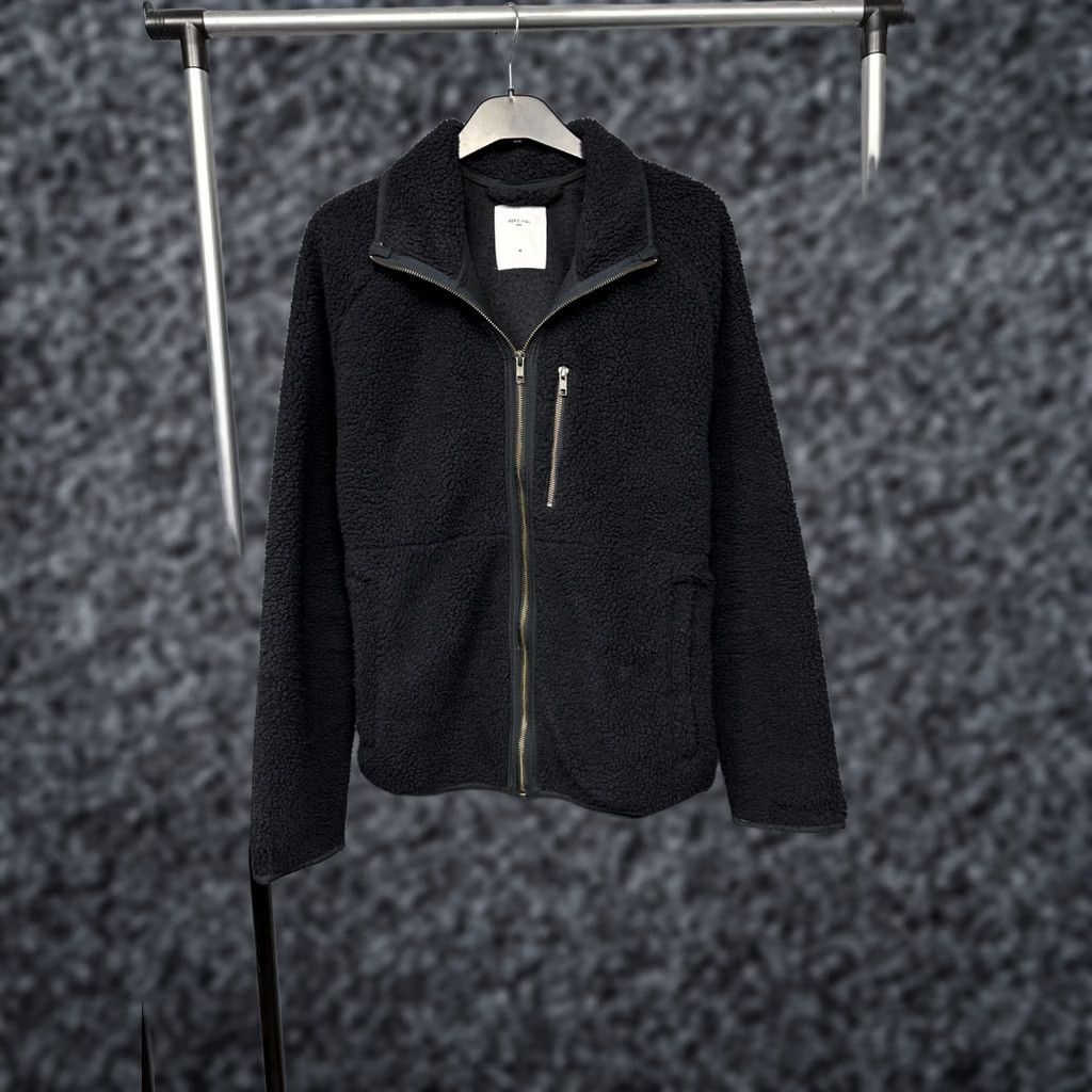 Percival Percival Mens Full Zip Teddy Fleece Sherpa Jacket M Black Size US M / EU 48-50 / 2 - 1 Thumbnail