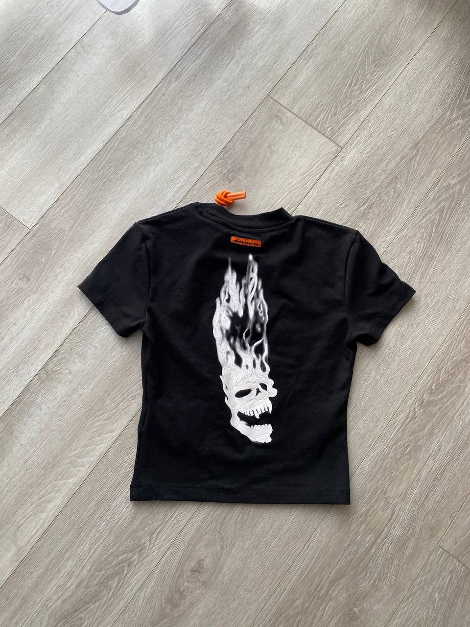 Heron Preston HERON PRESTON CROPPED BLACK СТИЛЬ PRINTED SKULL TEE Size XS / US 0-2 / IT 36-38 - 4 Thumbnail