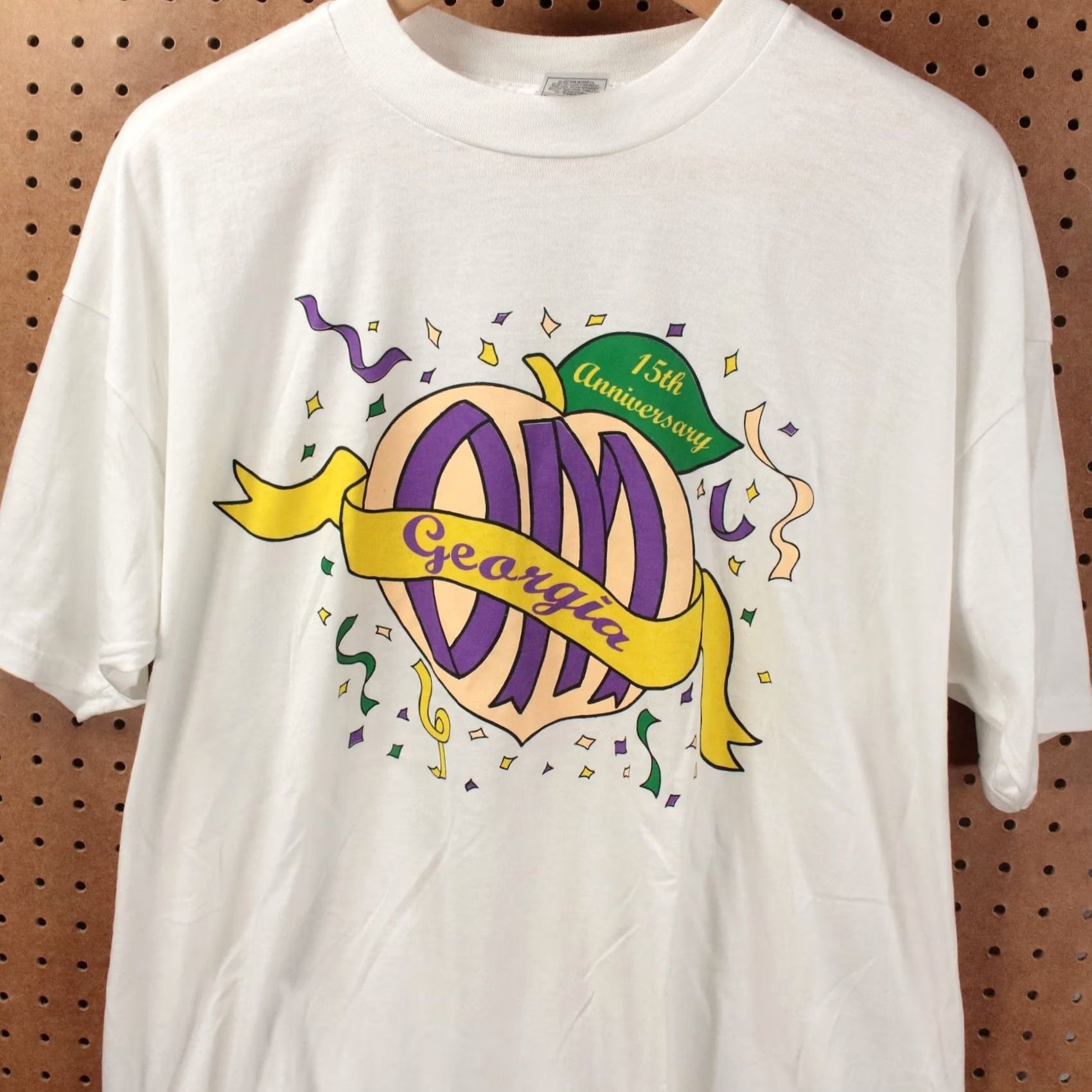 Fruit Of The Loom VINTAGE t-shirt 2XL Georgia 90s Odyssey of the Mind promo Shirt Mens White Nike Size US XXL / EU 58 / 5 - 3 Thumbnail