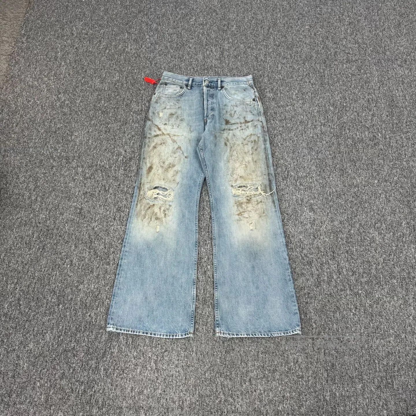 Acne Studios Acne Studios size s Dyeing; aging effect; damage; wide-leg Size US 28 / EU 44 - 1 Thumbnail