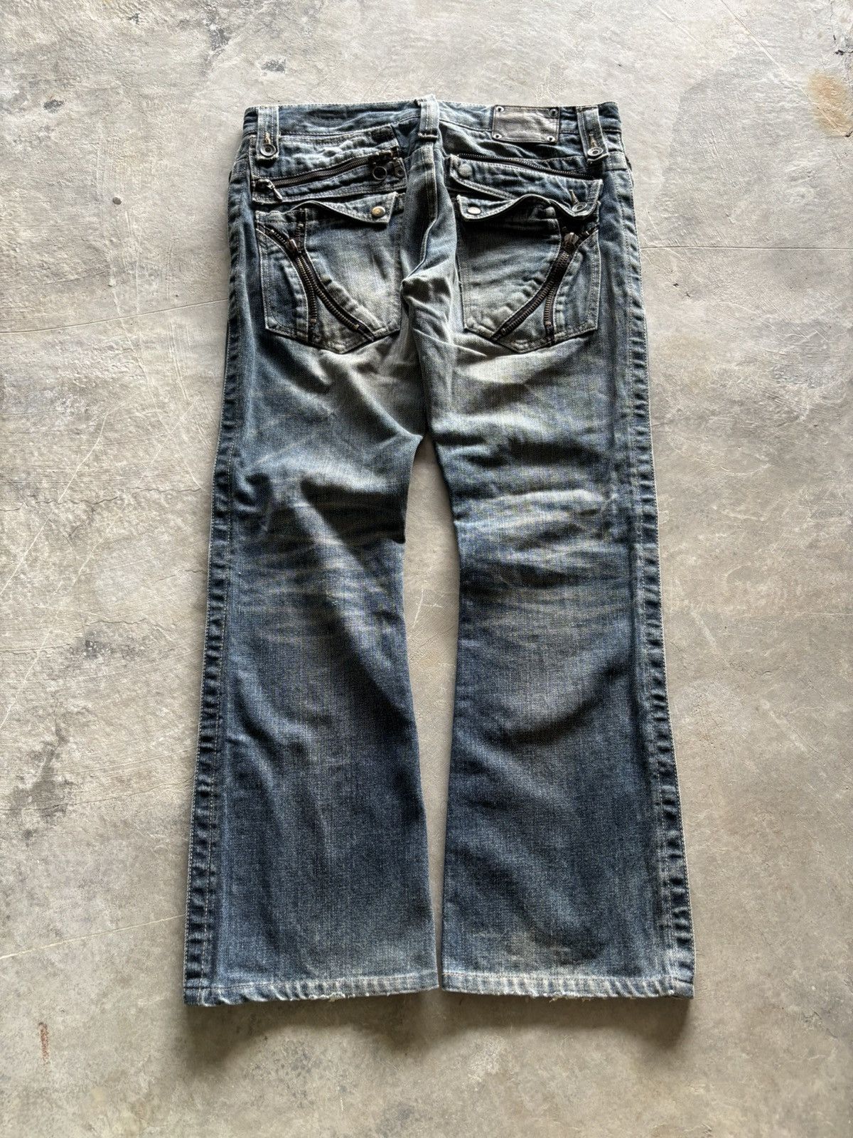 If Six Was Nine Flare Semantic design rusty japanese jeans punk grunge style Size US 34 / EU 50 - 16 Thumbnail