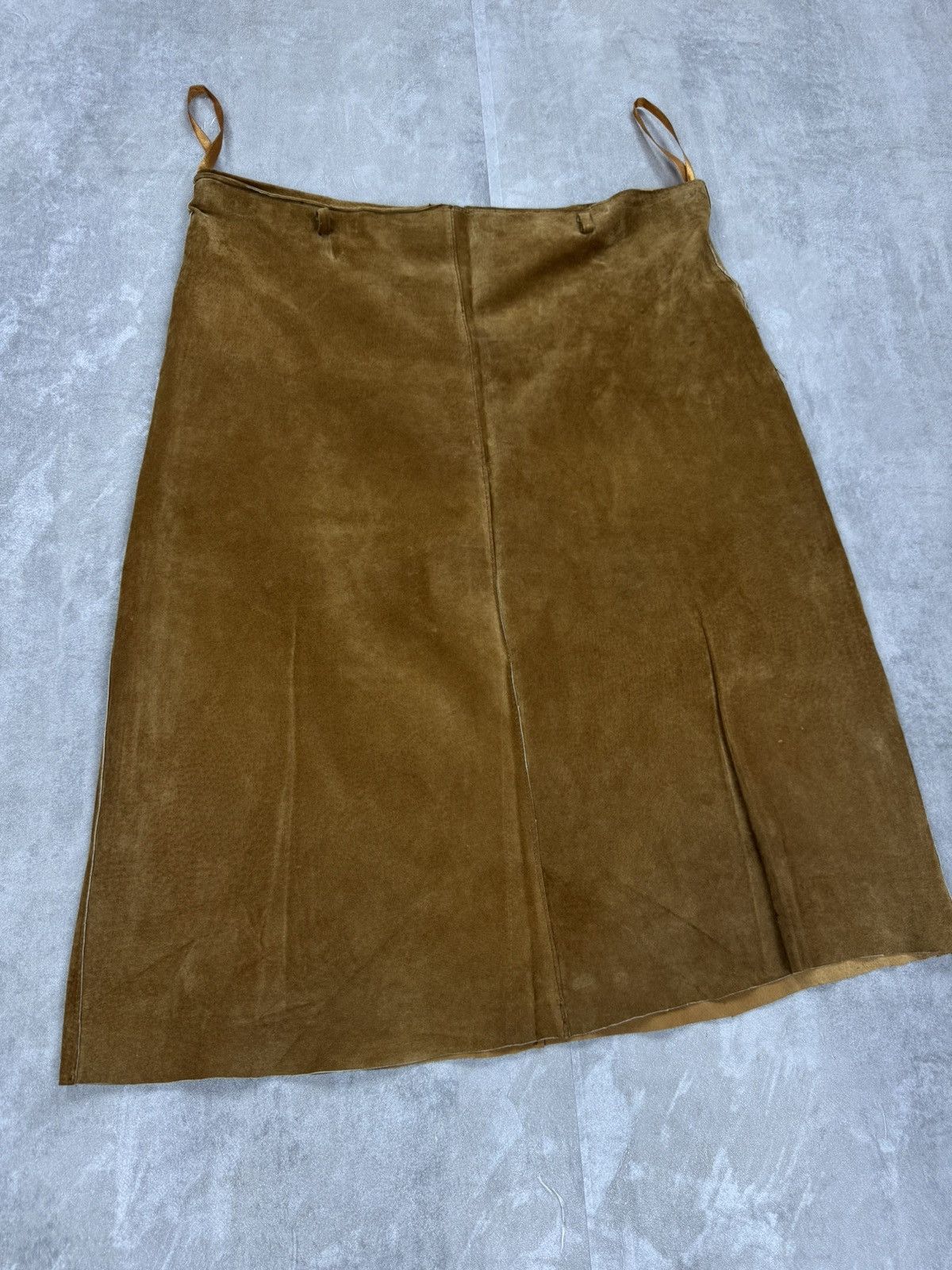 Other outer edge suede skirt vintage midi skirt western cowgirl Size 32" / US 10 / IT 46 - 3 Thumbnail