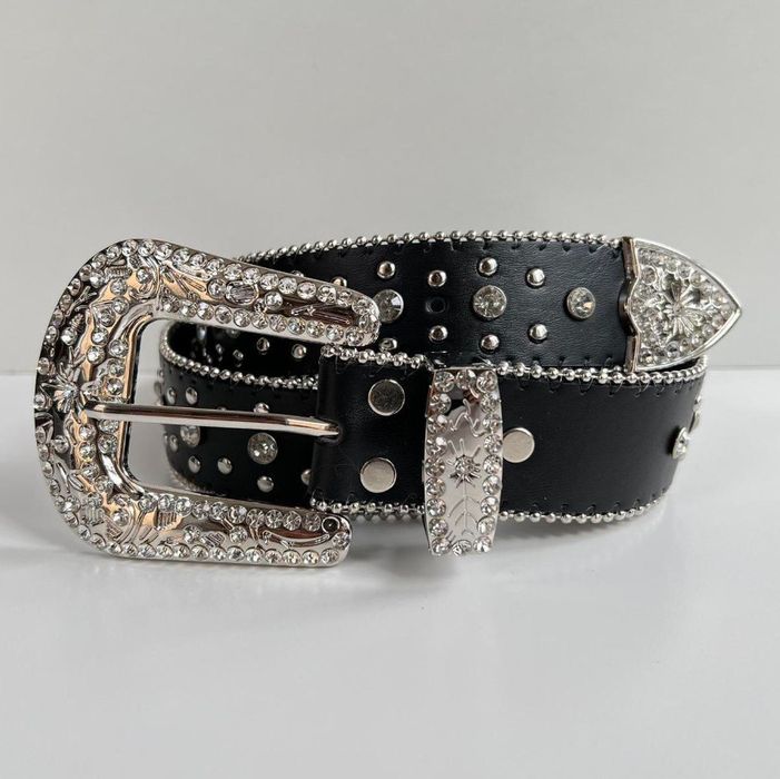 Japanese Brand Y2K 2000s vintage chrome cross studded goth emo black ...