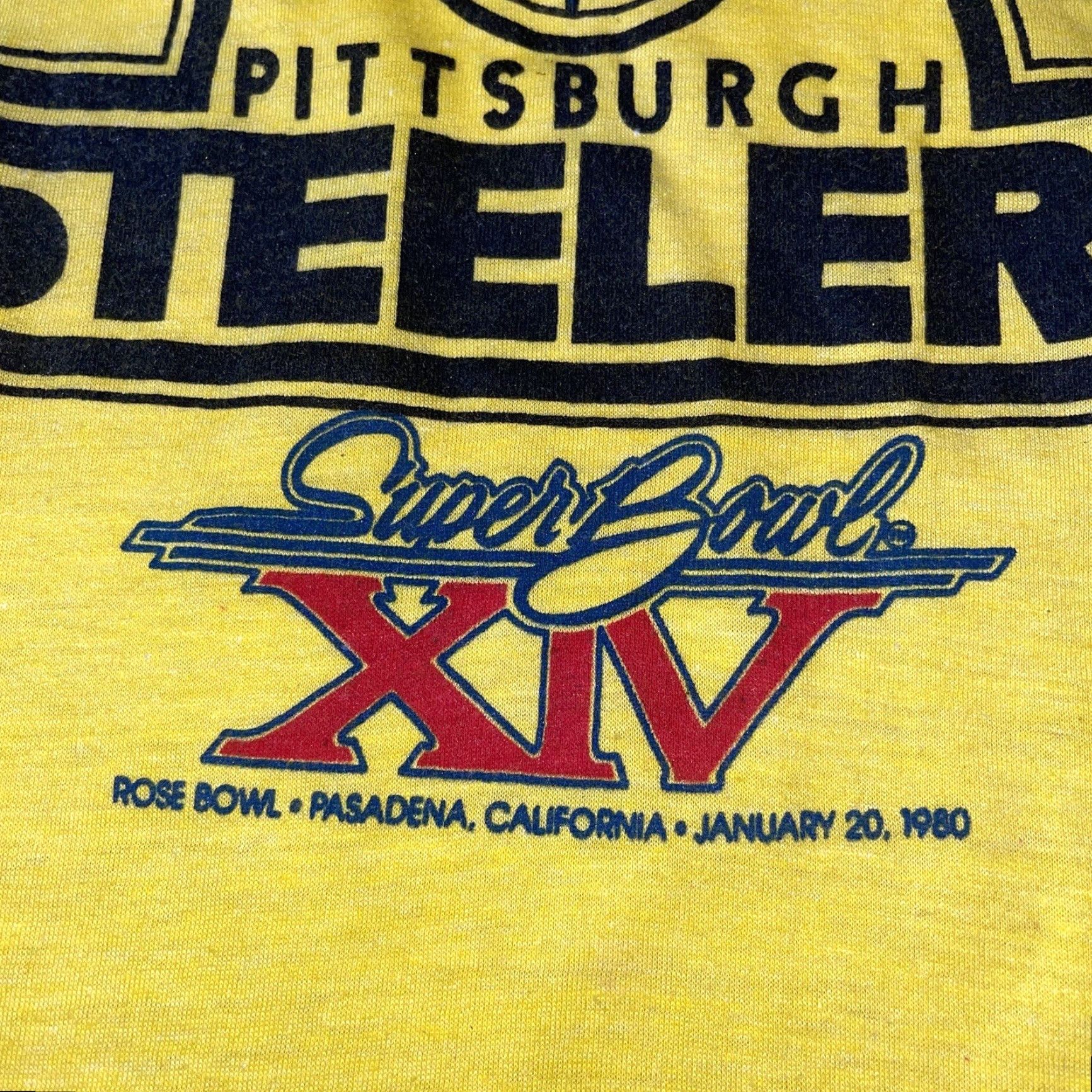Vintage VINTAGE Pittsburgh Steelers Super Bowl XIV T Shirt Men’s Size Medium Yellow Size US M / EU 48-50 / 2 - 6 Thumbnail