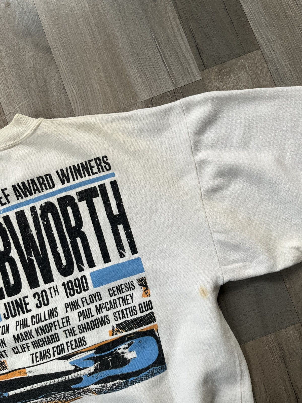 Vintage 1990 Knebworth Silver Clef Concert Crewneck Size US M / EU 48-50 / 2 - 9 Thumbnail