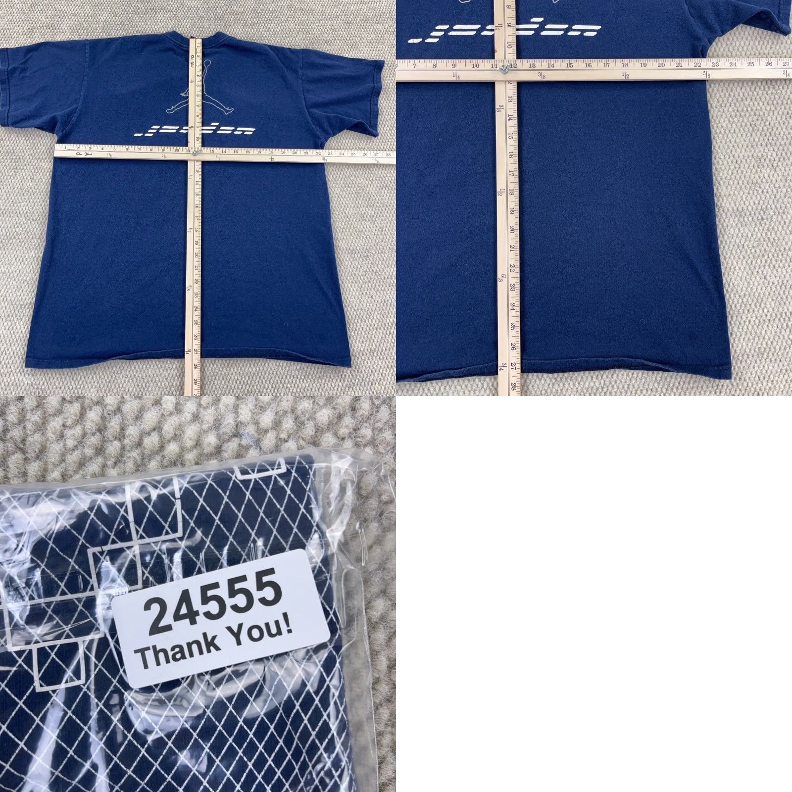 Jordan Brand VINTAGE Jordan T-Shirt Men Large Blue Graphic Print 2000s Retro Jumpman XV1 Braille Size US L / EU 52-54 / 3 - 8 Thumbnail