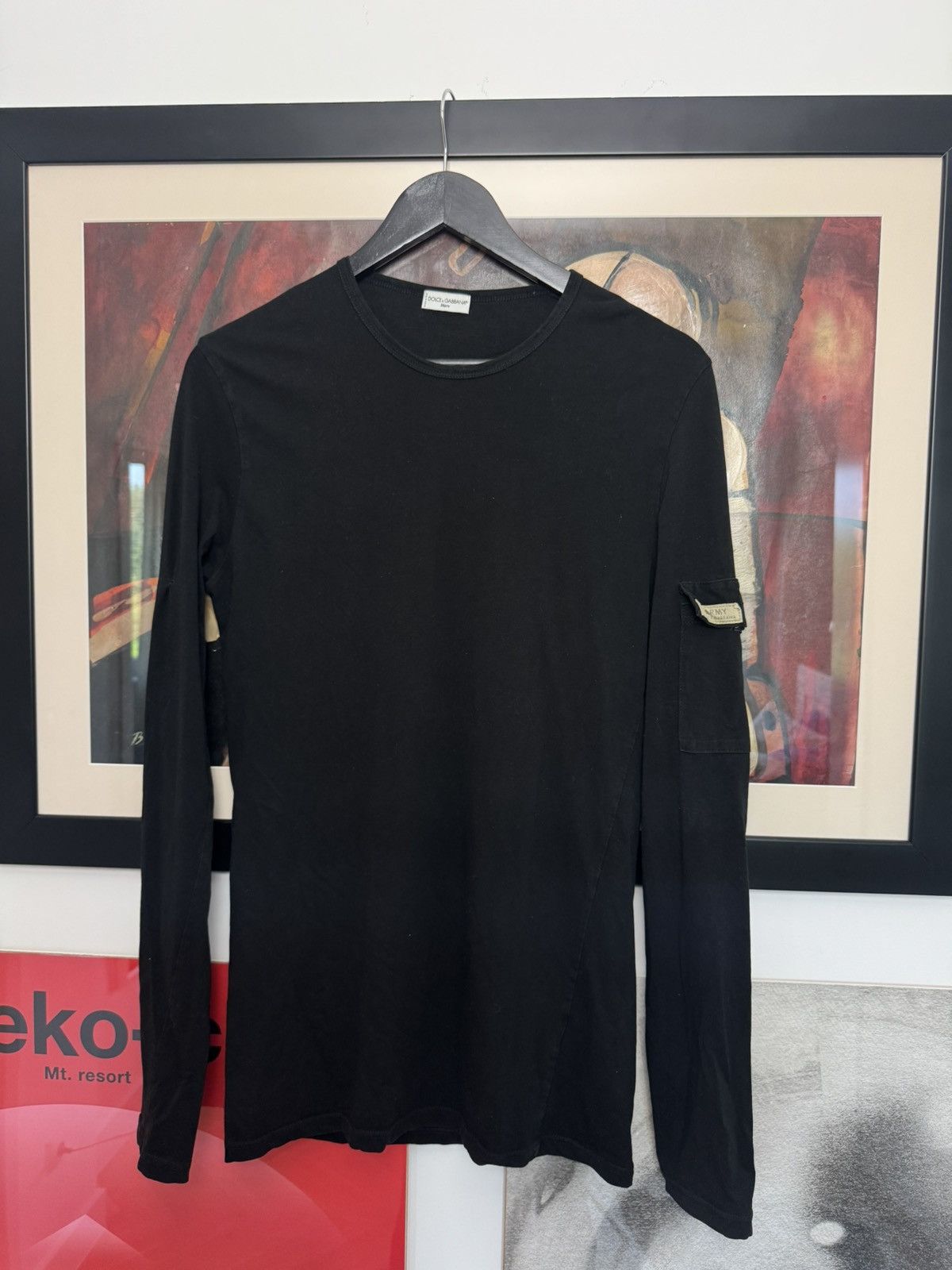 Dolce & Gabbana Dolce & Gabbana D&G Army Pocket Black Designer Longsleeve Size US S / EU 44-46 / 1 - 1 Thumbnail