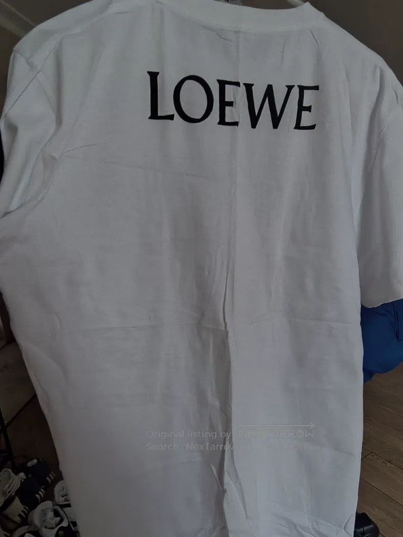 Loewe Loewe Men's Cotton T-Shirt, Pizza Print, White Size US M / EU 48-50 / 2 - 2 Thumbnail
