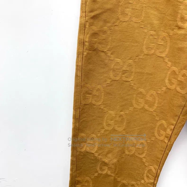 Gucci Gucci 23 brown logo jacquard full-print cotton casual trou Size US 34 / EU 50 - 4 Thumbnail