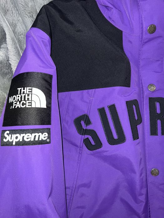 Supreme the north face best sale arc logo mountain parka purple