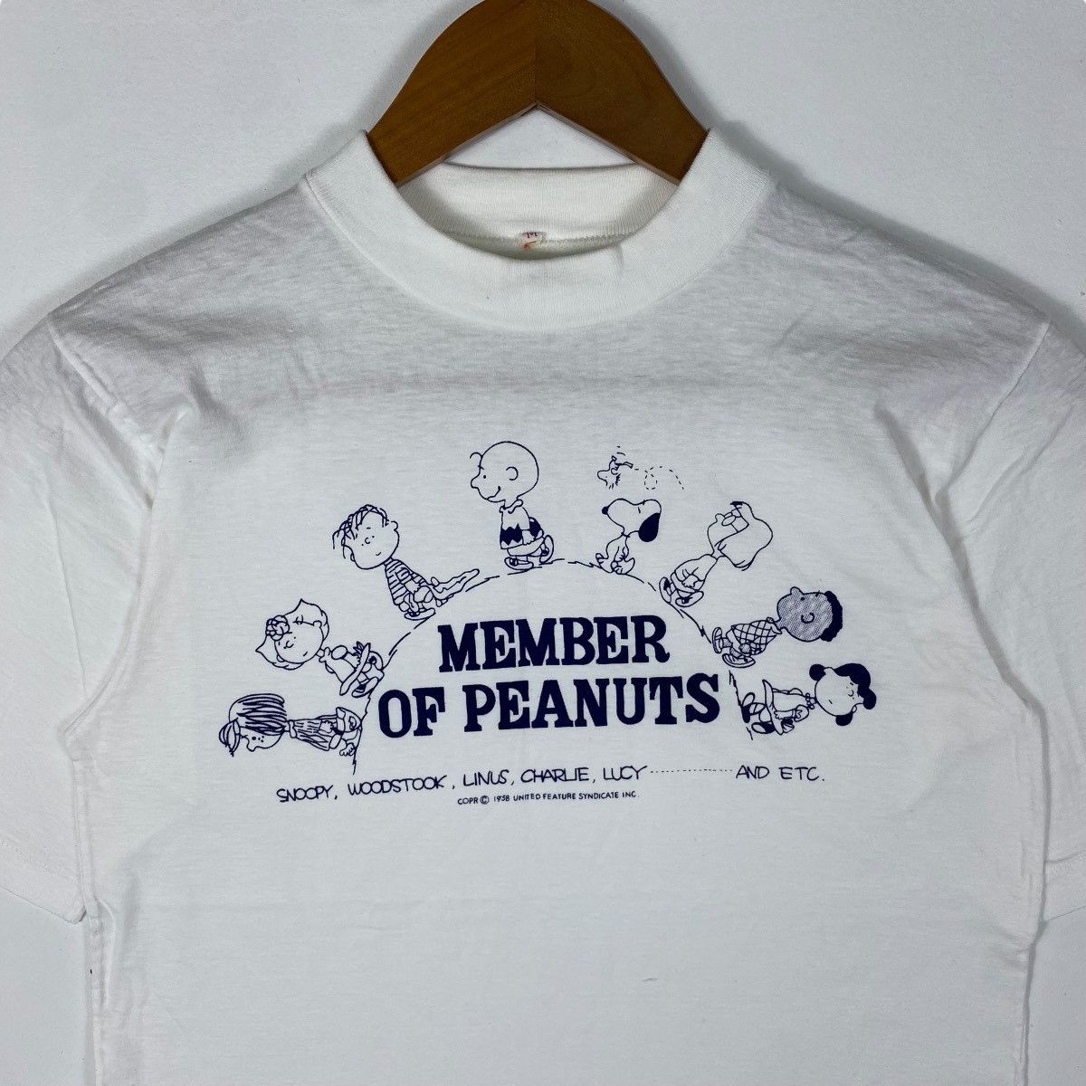 Vintage Vintage 80's MEMBER OF PEANUTS Cartoon Graphic Tee Shirt Size US M / EU 48-50 / 2 - 2 Thumbnail