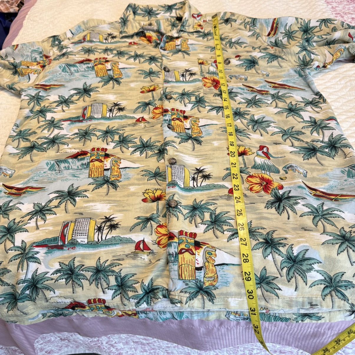 Other Vintage 90s Hawaiian Button Up Shirt Men’s XL Hula Tiki Size US XL / EU 56 / 4 - 10 Thumbnail