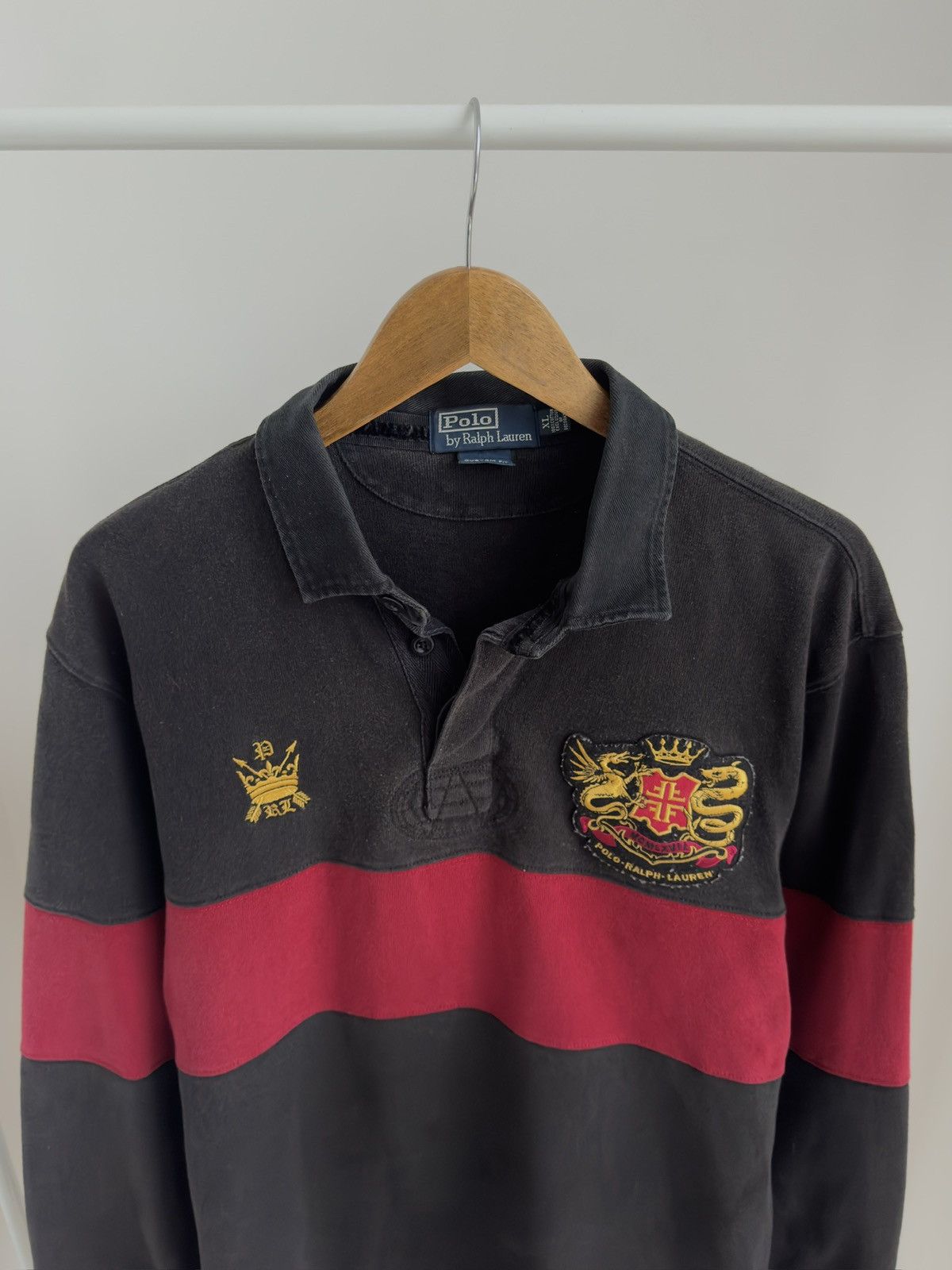 Polo Ralph Lauren Polo Ralph Lauren Royal Crest Dragon L/S Polo Rugby Shirt Size US XL / EU 56 / 4 - 3 Thumbnail