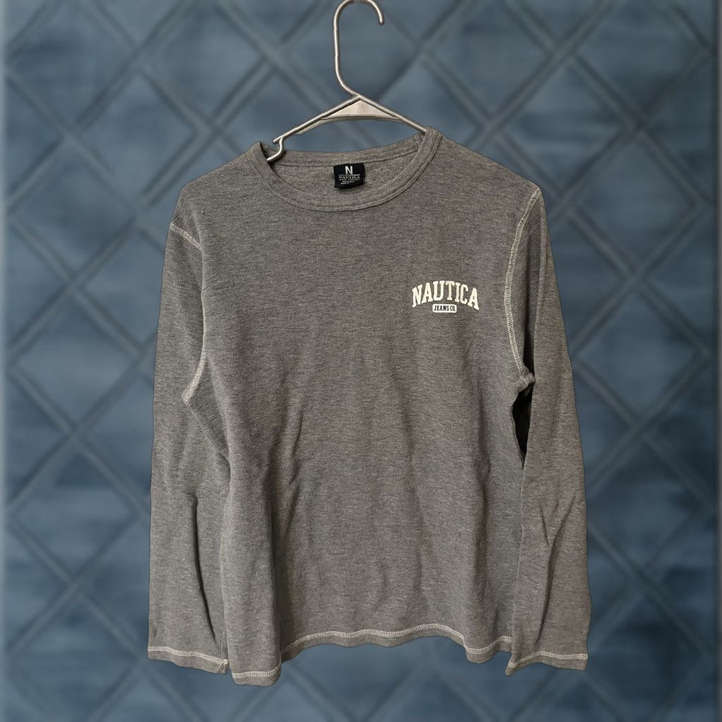 Nautica Nautica Jeans Co Thermal Shirt Mens S Waffle Knit Gray Logo Casual Warm Shirt Mens S Gray Nautica Logo Thermal Knit Cotton Size US S / EU 44-46 / 1 - 1 Thumbnail