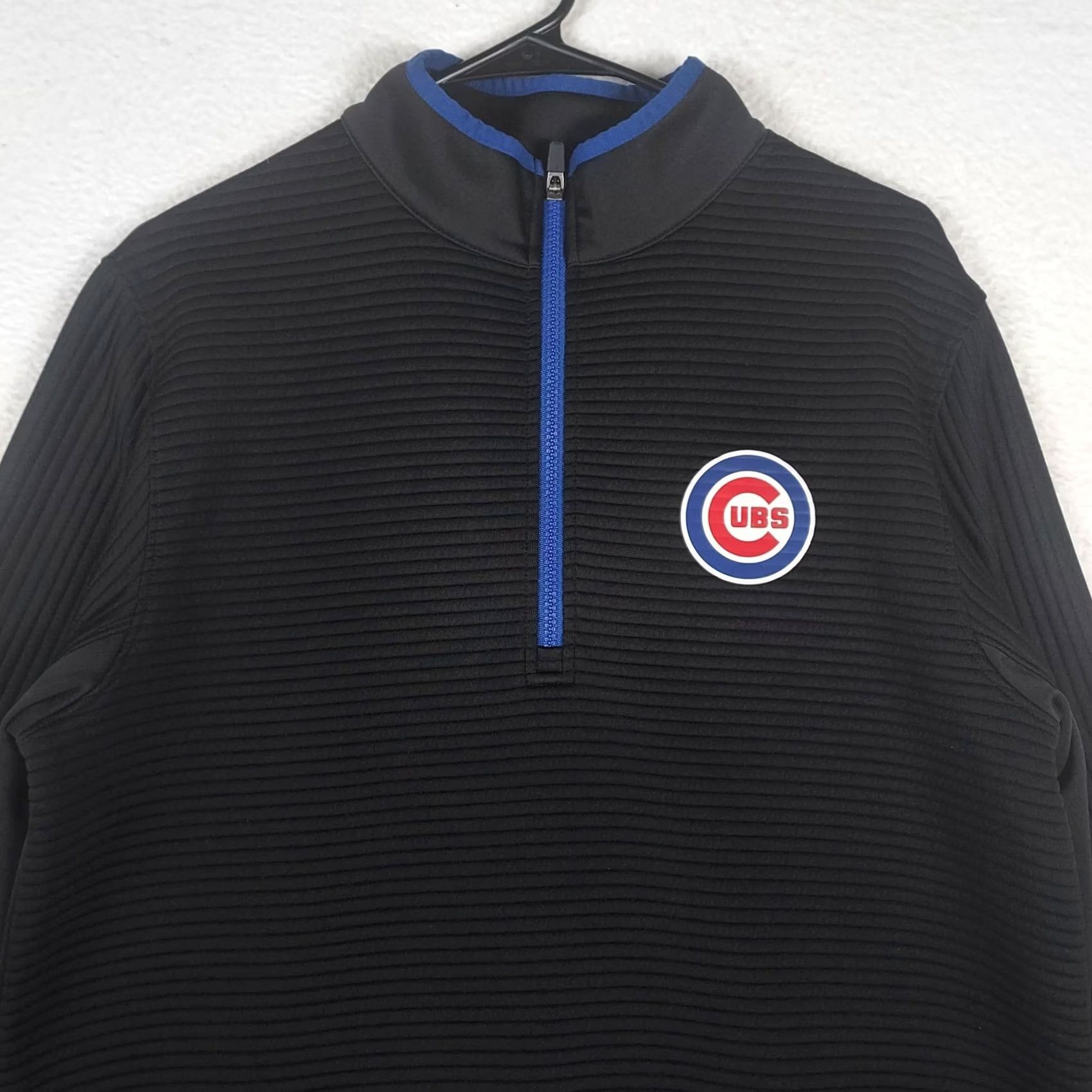 MLB MLB Chicago Cubs Pullover Sweatshirt 1/4 Zip Black Medium Mens Baseball Shirt Size US M / EU 48-50 / 2 - 3 Thumbnail