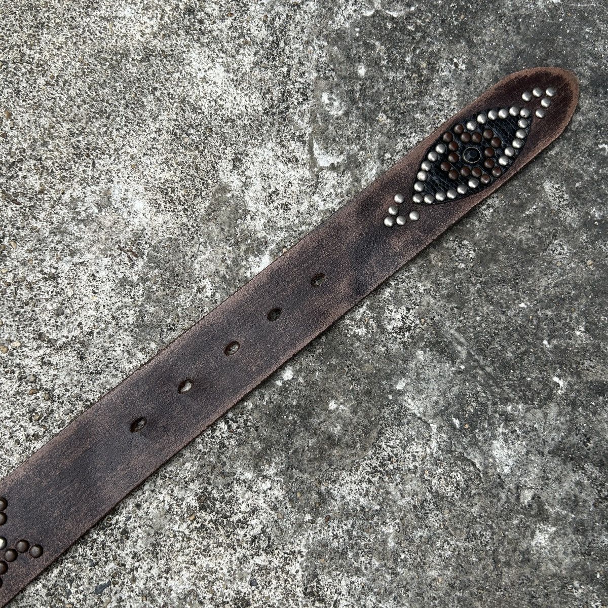 Vintage Vintage studded leather belt (Kapital Style) Size ONE SIZE - 12 Thumbnail