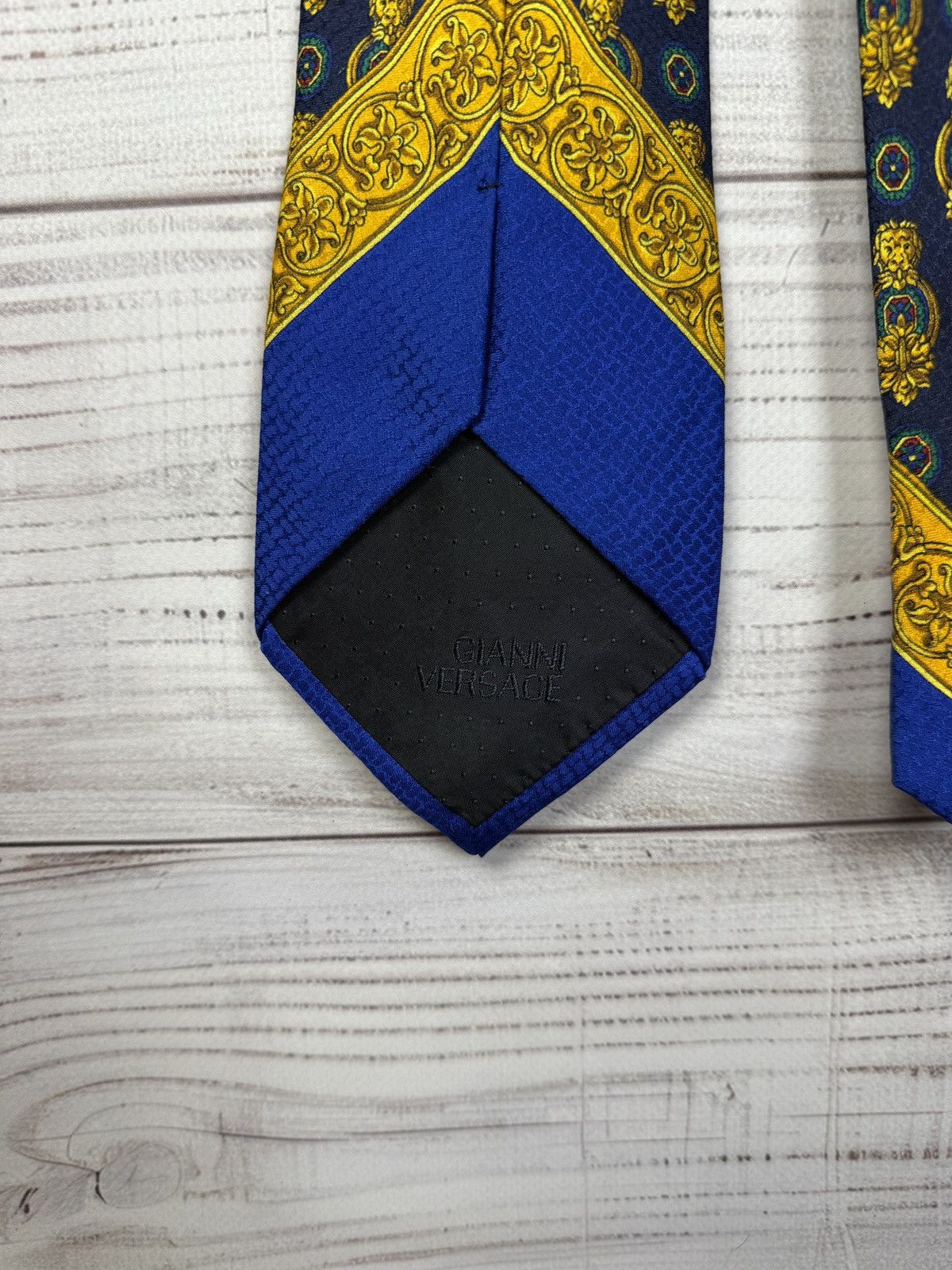 Versace Gianni Versace Tie Vintage 90s Medusa Monogram Designer Rare Size ONE SIZE - 7 Thumbnail