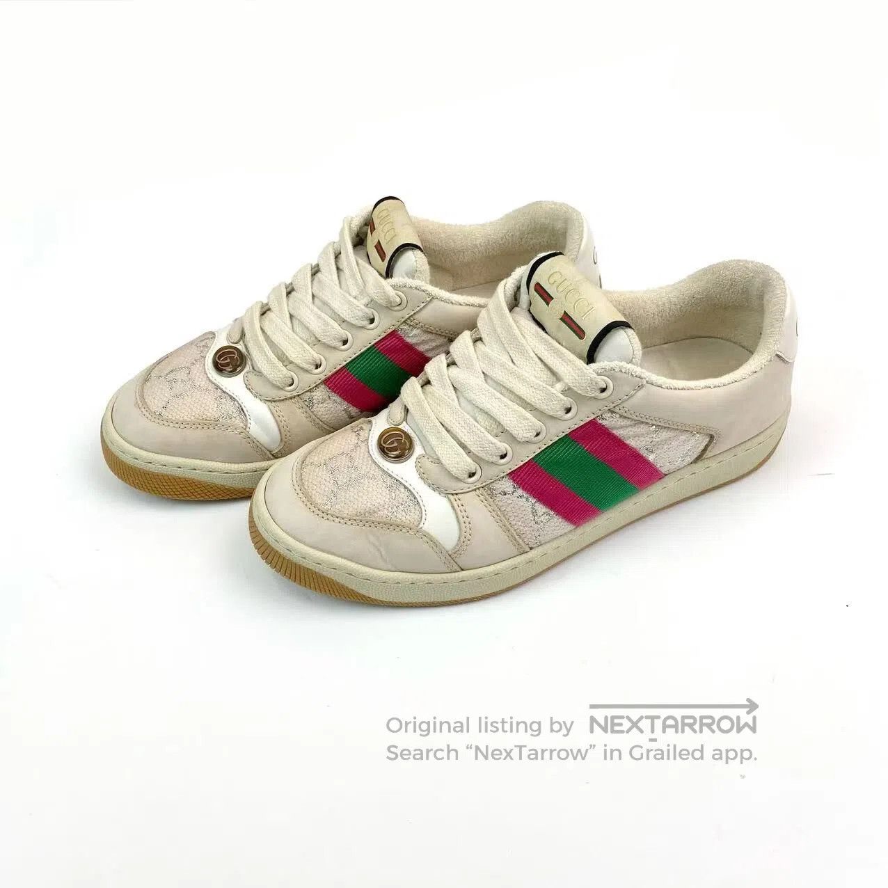 Gucci Guicci White-tailed dirty shoes| Size US 5 / IT 35 - 1 Thumbnail