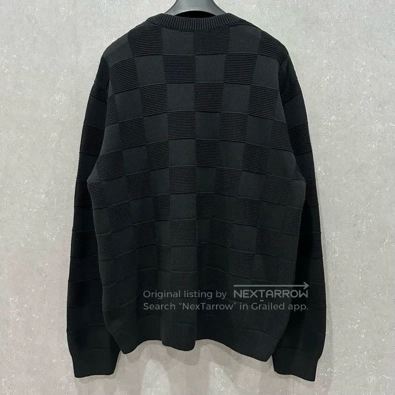 Louis Vuitton Louis Vuitton Checkerboard-stitched crewneck long-sleeve s Size US XL / EU 56 / 4 - 2 Thumbnail