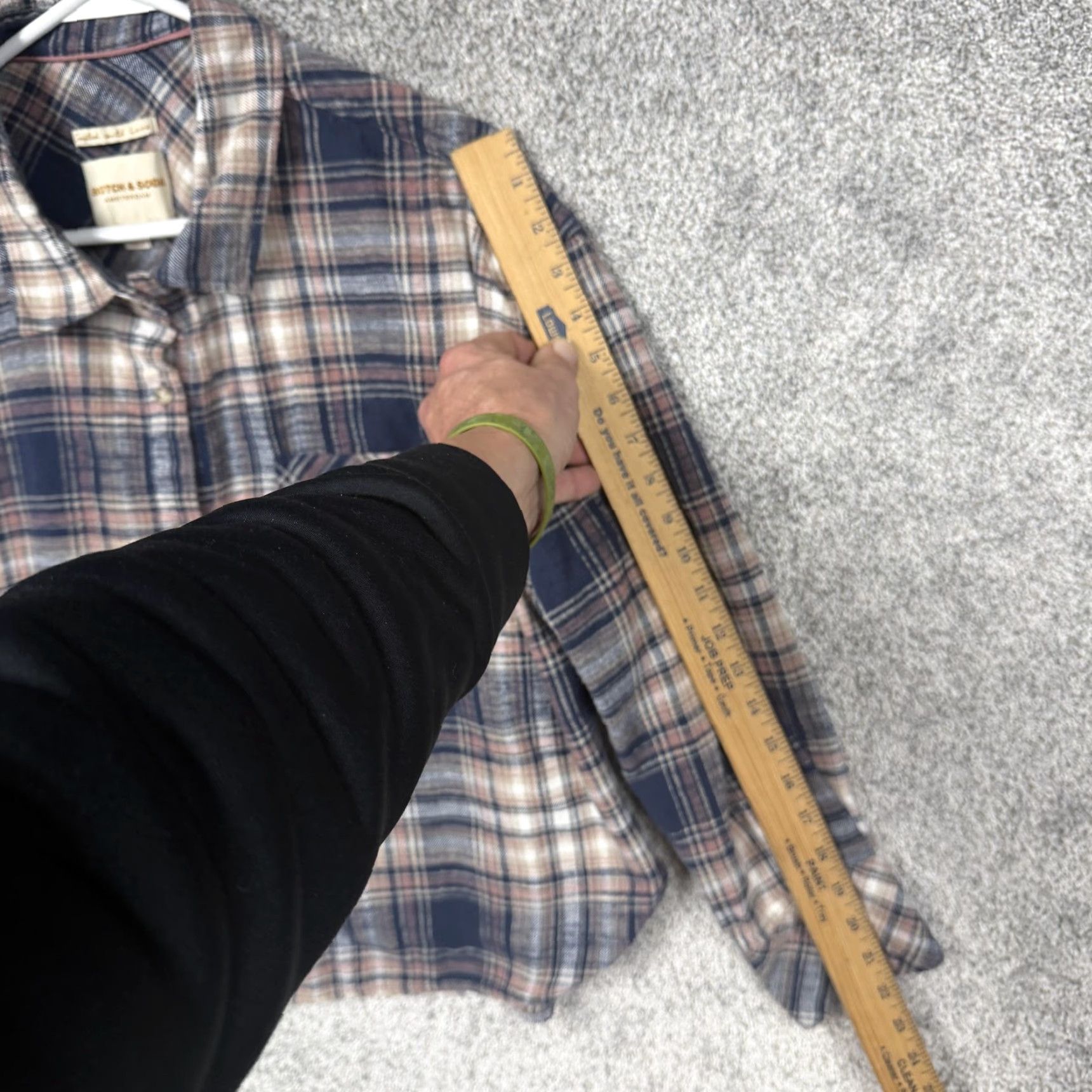 Scotch & Soda Scotch & Soda Womens XL Button-Up Shirt Plaid Flannel Blue Pink Tan Cream Long Sleeve Casual Vintage Grunge Size XL / US 12-14 / IT 48-50 - 3 Thumbnail