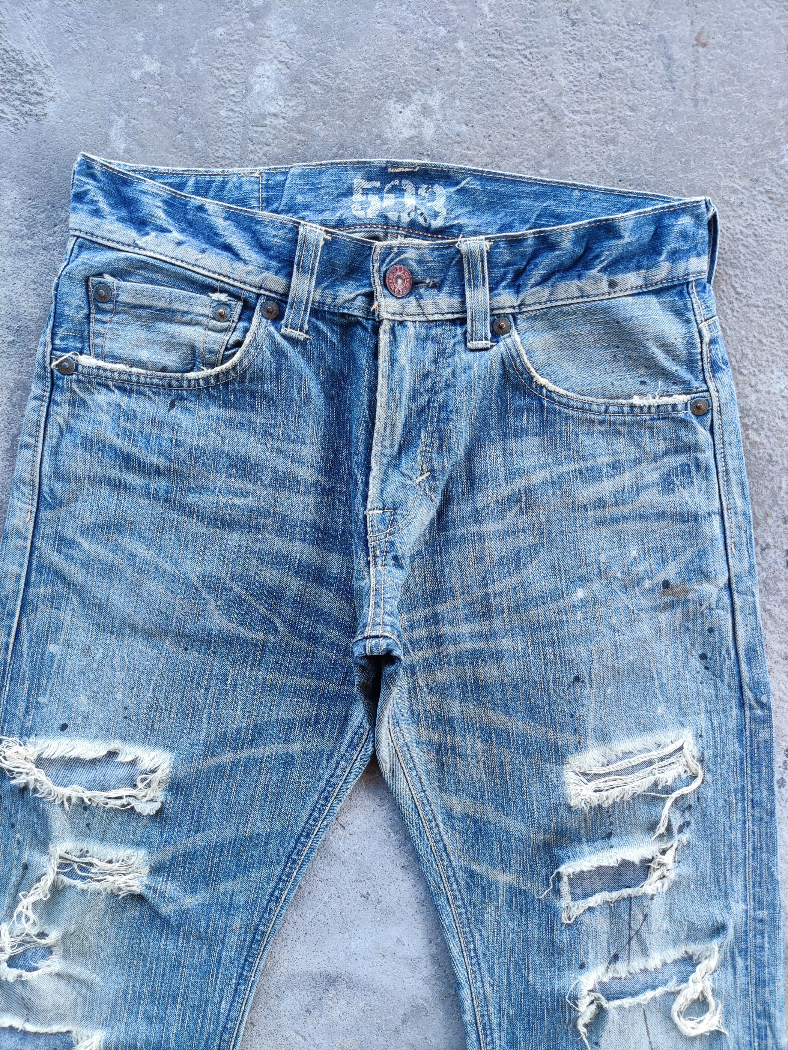 Edwin Vintage Edwin 503 Brand Distressed Ripped Denim Pants Size US 33 - 3 Thumbnail