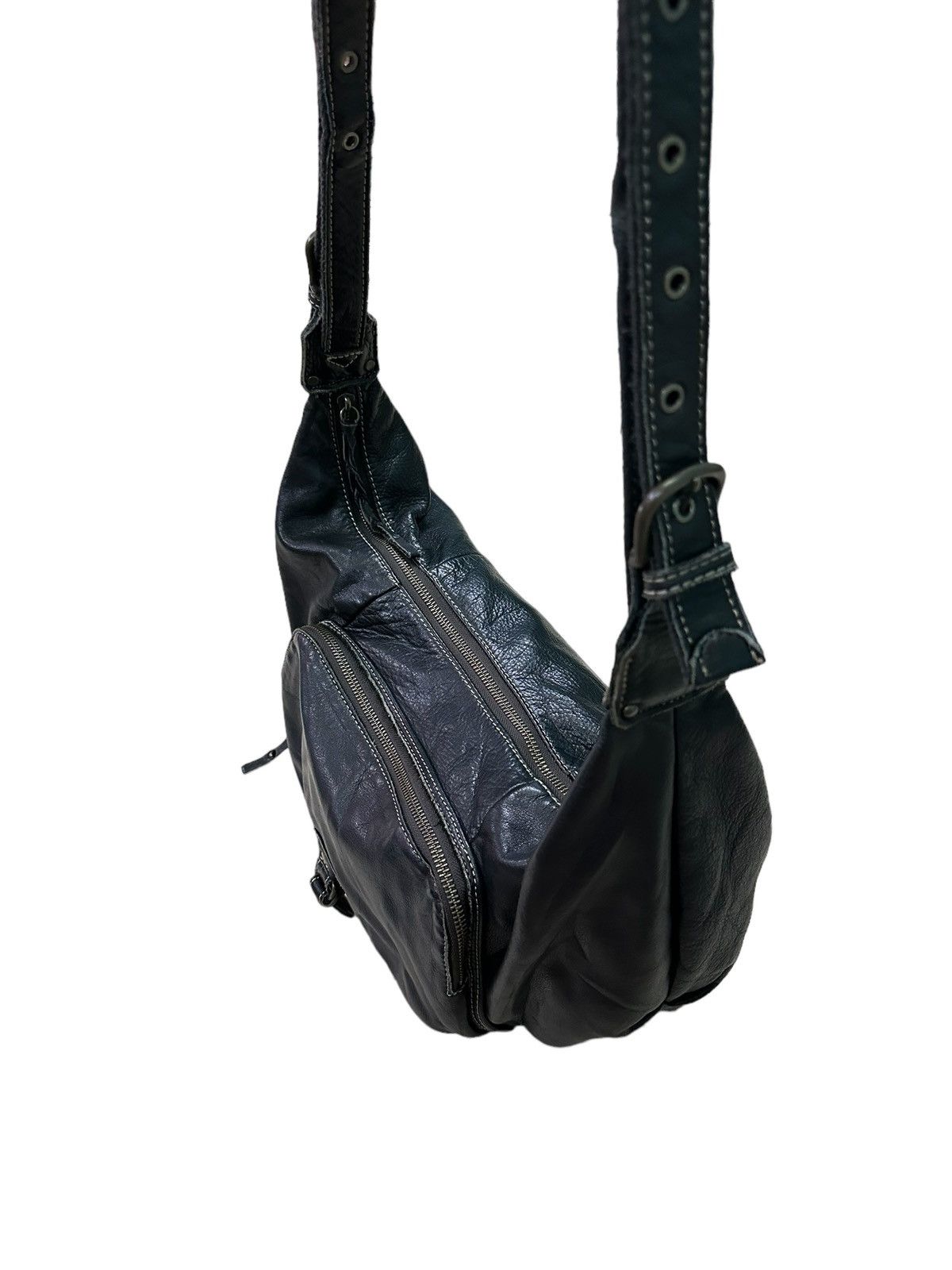 Japanese Brand COMODO PLUST BLACK LEATHER SHOULDER/CROSSBODY BAG Size ONE SIZE - 5 Thumbnail