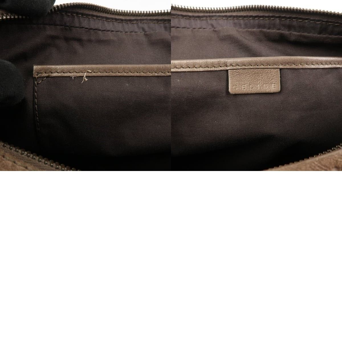 Celine Celine Macadam Suede Leather Crossbody Bag Brown Size ONE SIZE - 8 Thumbnail