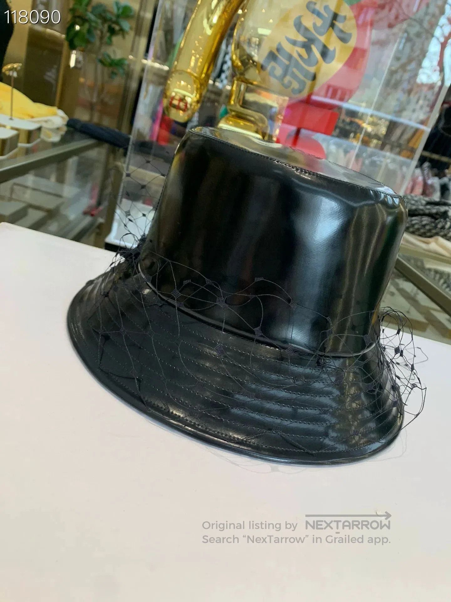 Dior Dior Leather & Lace Bucket Hat. Size ONE SIZE - 1 Thumbnail