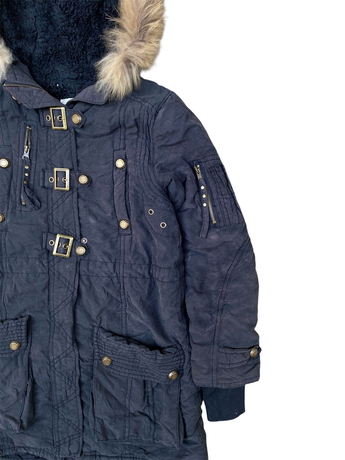 GOA Japanese Ozoc Bondage Fur jacket lgb vkei kmrii style Size US L / EU 52-54 / 3 - 4 Thumbnail