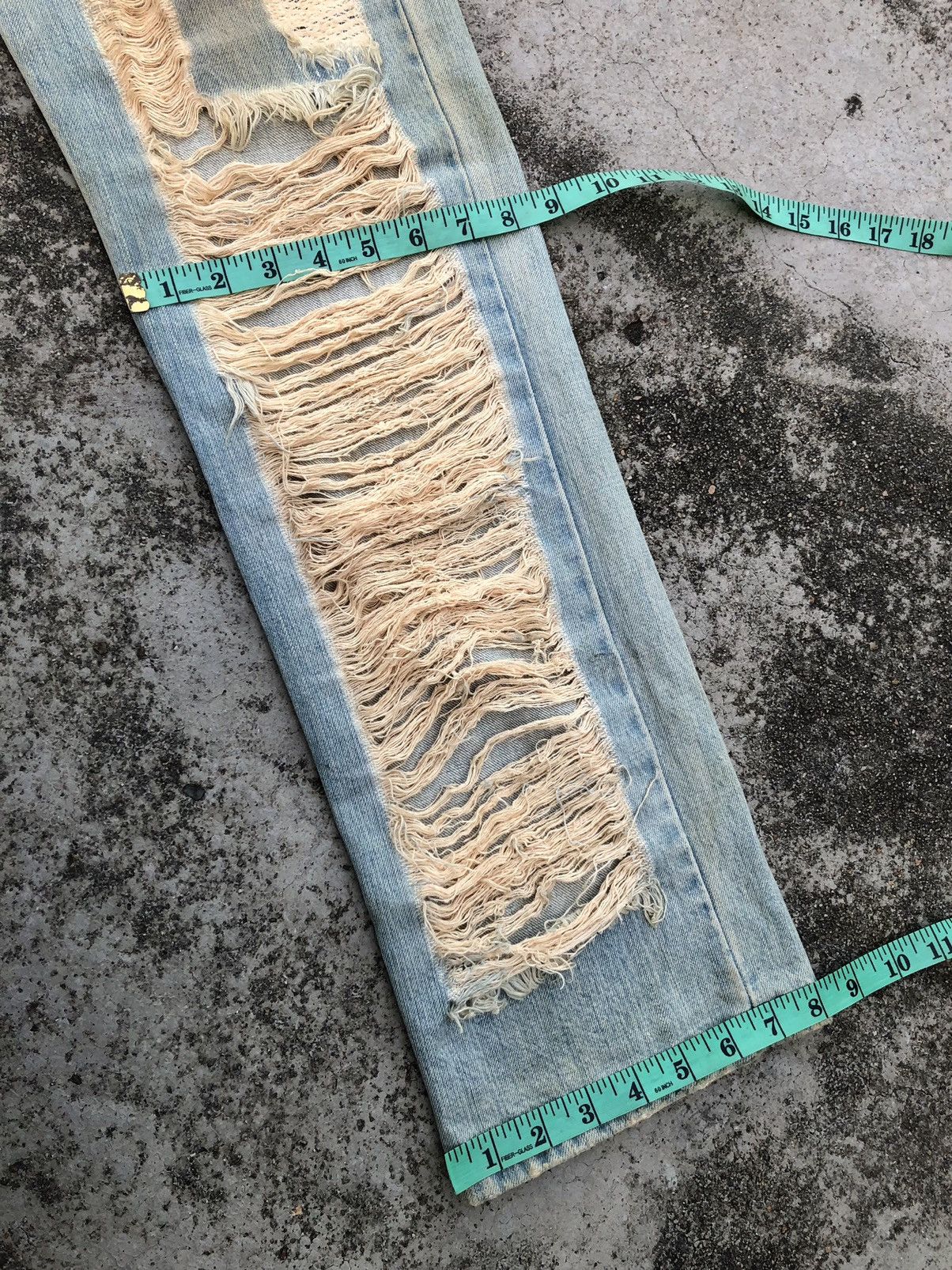 Japanese Brand RUSTY RIPPED DISTRESSED DENIM BY LUST Size US 31 - 11 Thumbnail