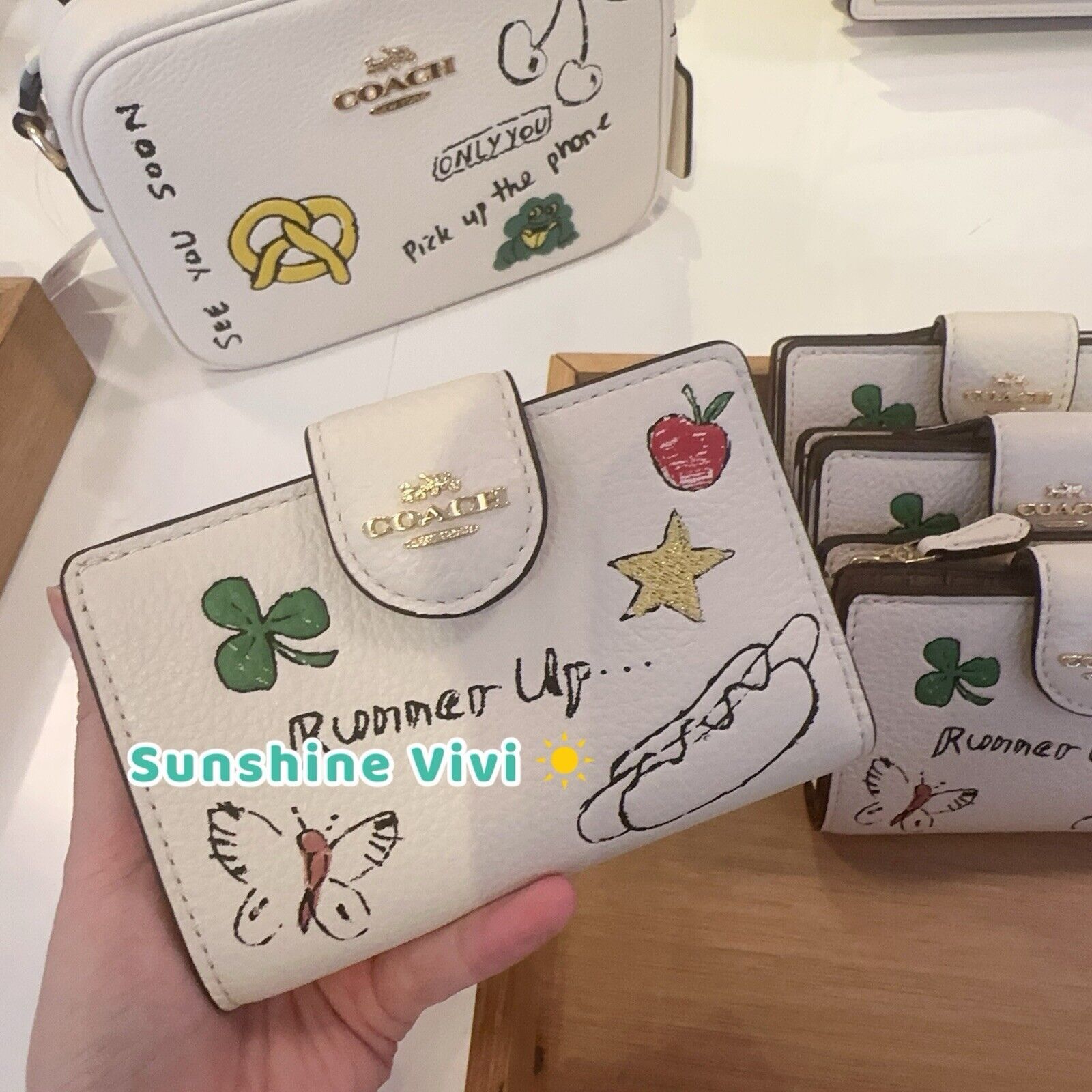 Coach NWT Coach Medium Corner Zip Wallet With Sketch Print CAO94 Size ONE SIZE - 2 Thumbnail
