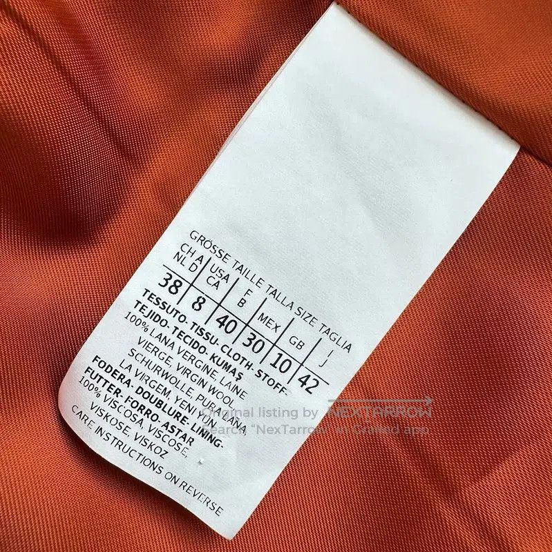 Max Mara MaxMara Orange Wool Ladies Coat . Size L / US 10 / IT 46 - 8 Thumbnail