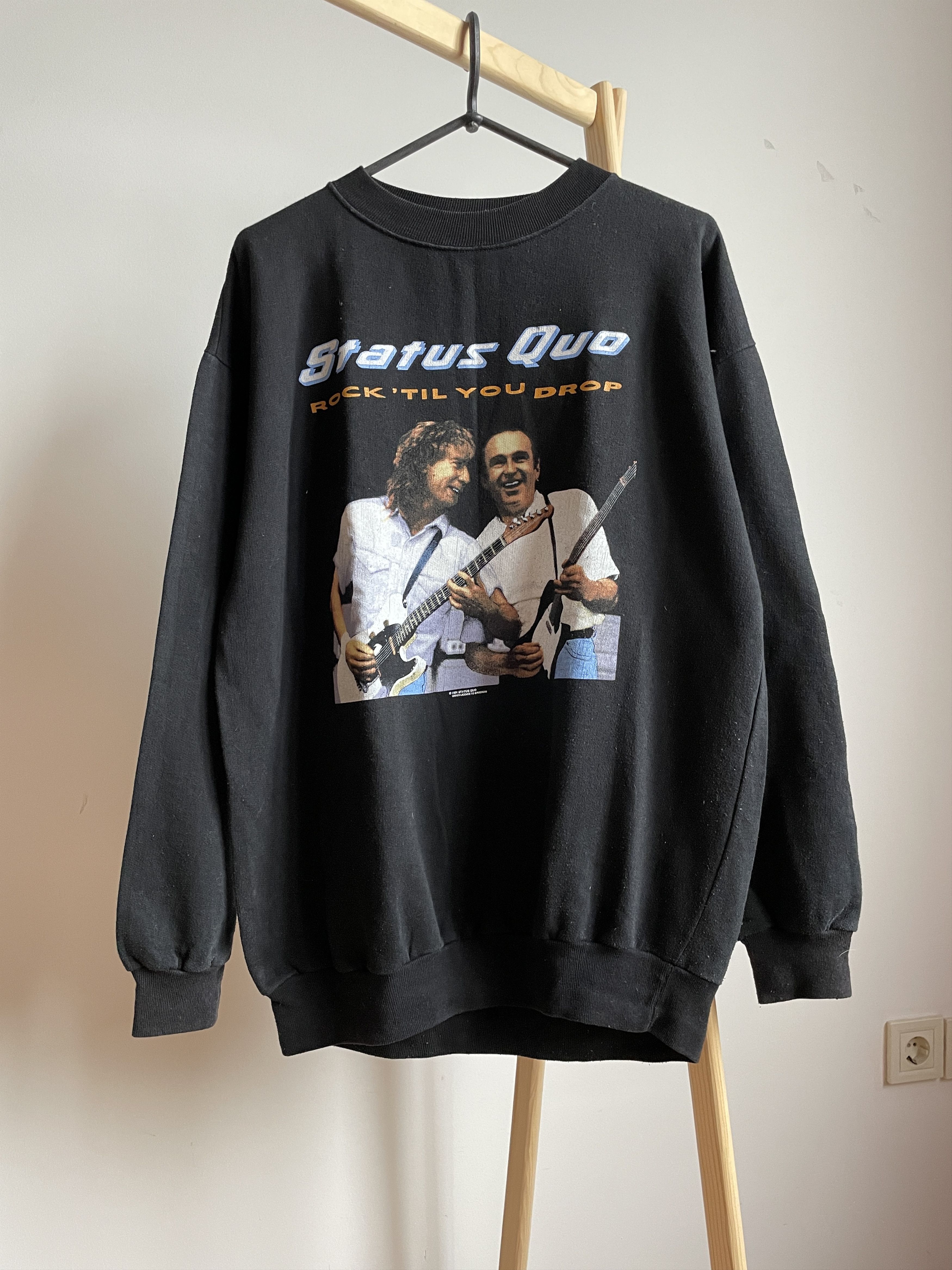 Band Tees Status Quo Rock Til' You Drop Vintage 1991 Tour Sweatshirt Size US XL / EU 56 / 4 - 1 Thumbnail