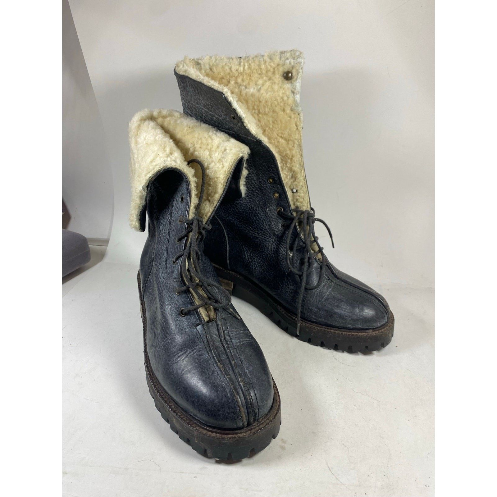 Coach Coach Leather Fur Sherling Boots Black Women's 9 Size US 9 / IT 39 - 2 Thumbnail