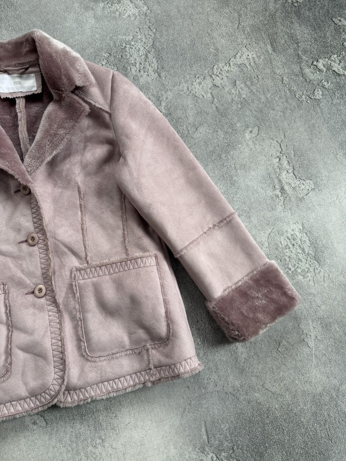 Miss Sixty TCM retro vintage fax fur coat linned sherpa jacket Y2K LGB Size S / US 4 / IT 40 - 9 Thumbnail