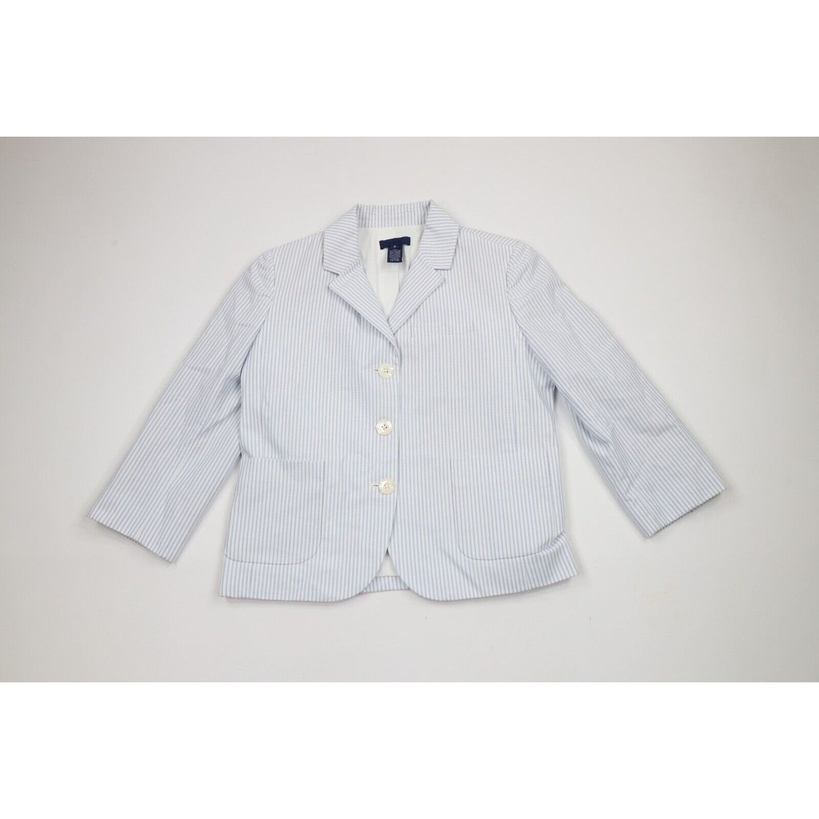 J.Crew × Vintage Deadstock Vintage J Crew 2 Piece Striped Business Suit Size M / US 6-8 / IT 42-44 - 2 Thumbnail