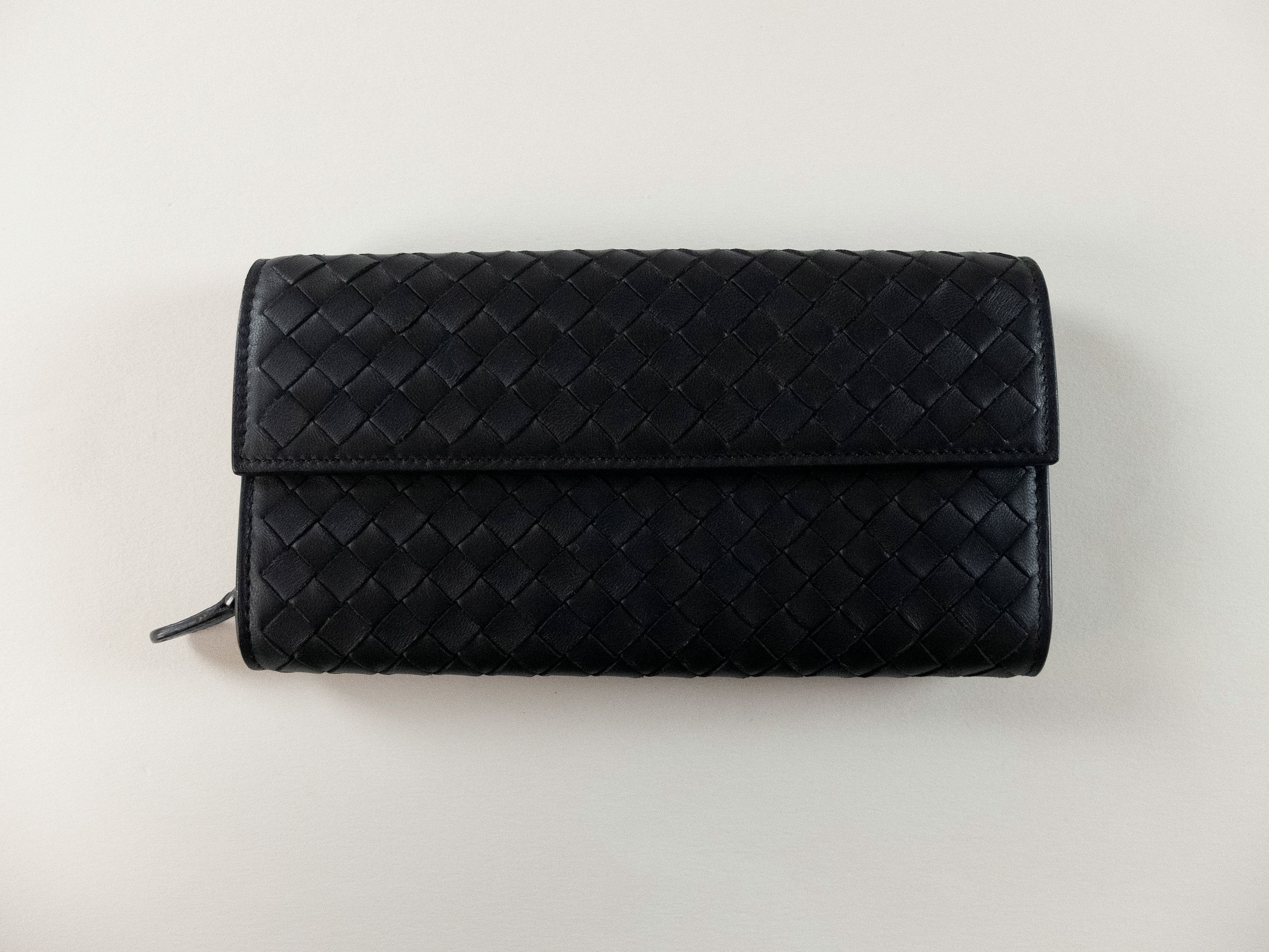 Bottega Veneta BOTTEGA VENETA dark blue intrecciato continental flap wallet Size ONE SIZE - 1 Thumbnail