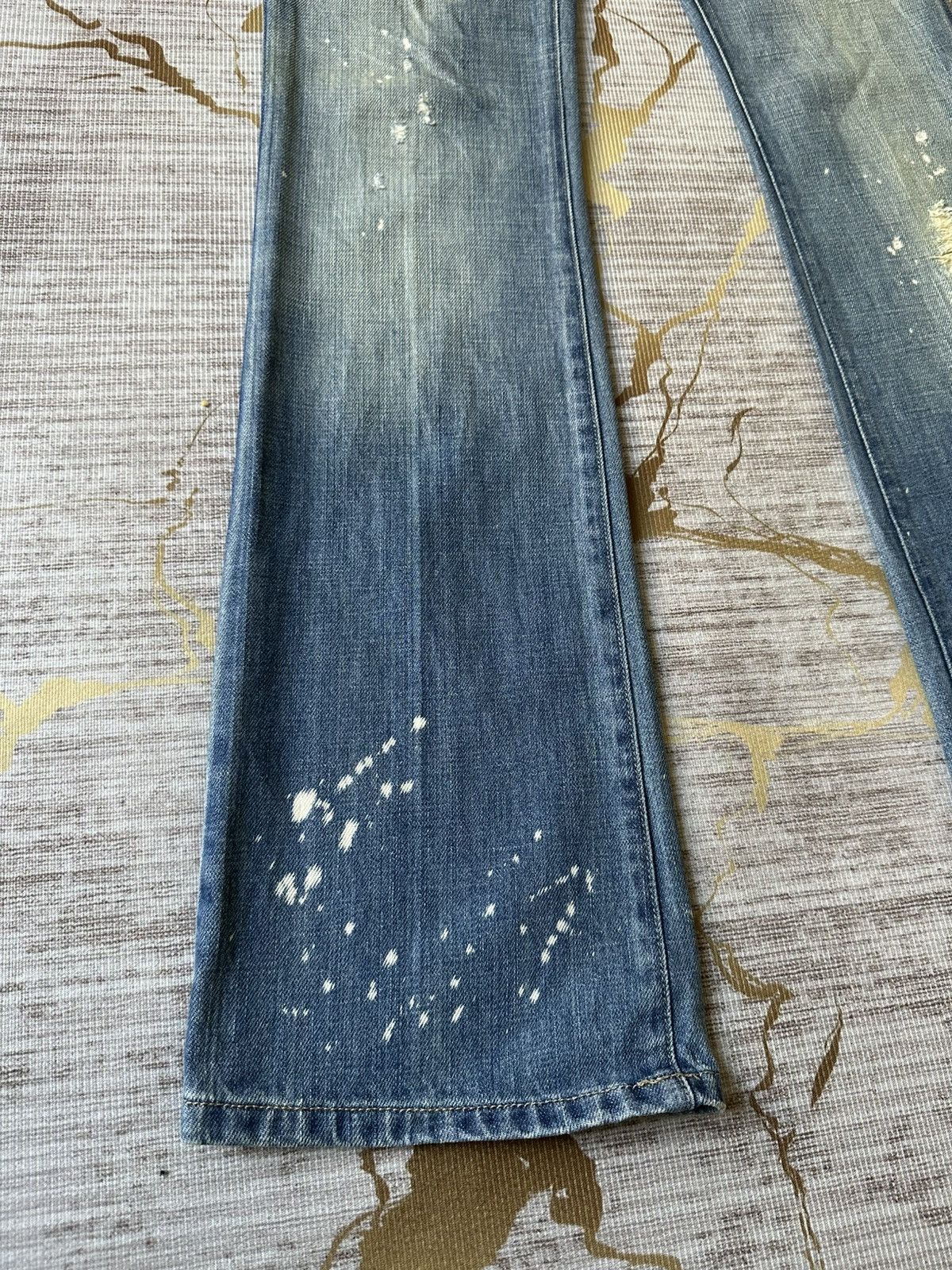 Joe's FLARE Joe’s Distressed Faded Blue Boot Jeans Size 28" / US 6 / IT 42 - 7 Thumbnail