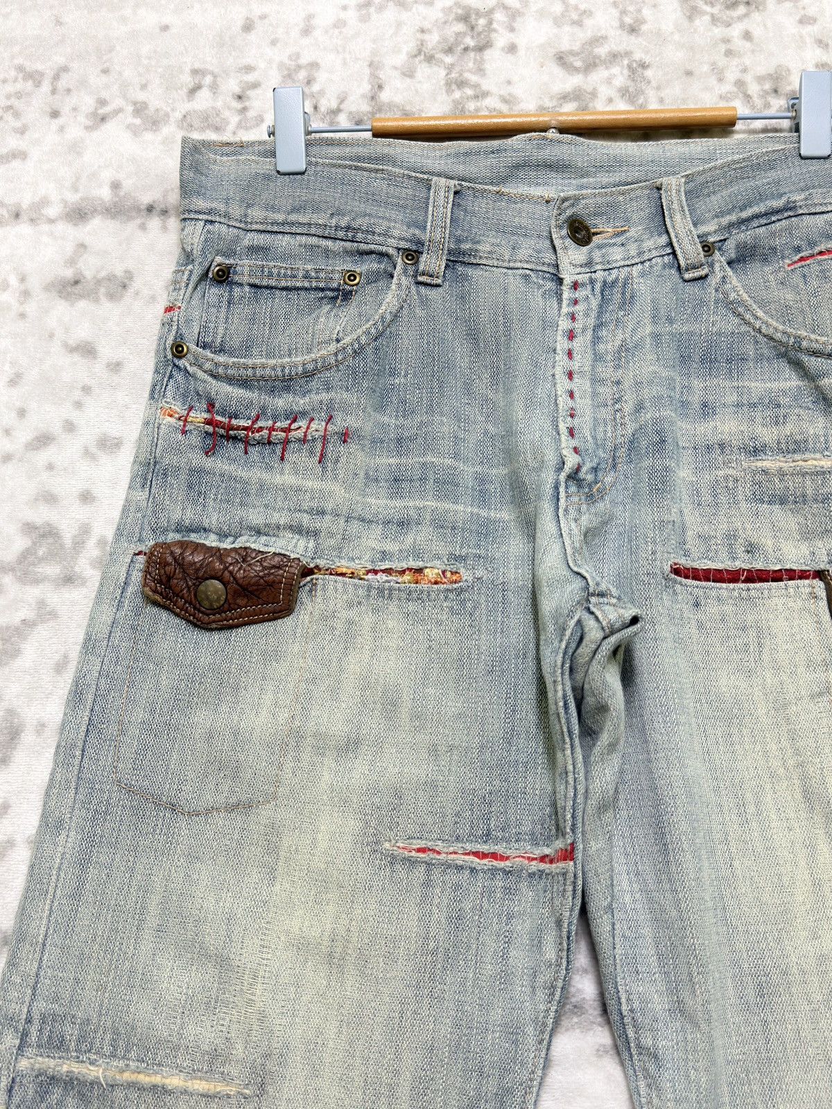 Vintage Gumu International Phoenix Embroidery Denim Y2K Straight Fit Size US 32 / EU 48 - 4 Thumbnail