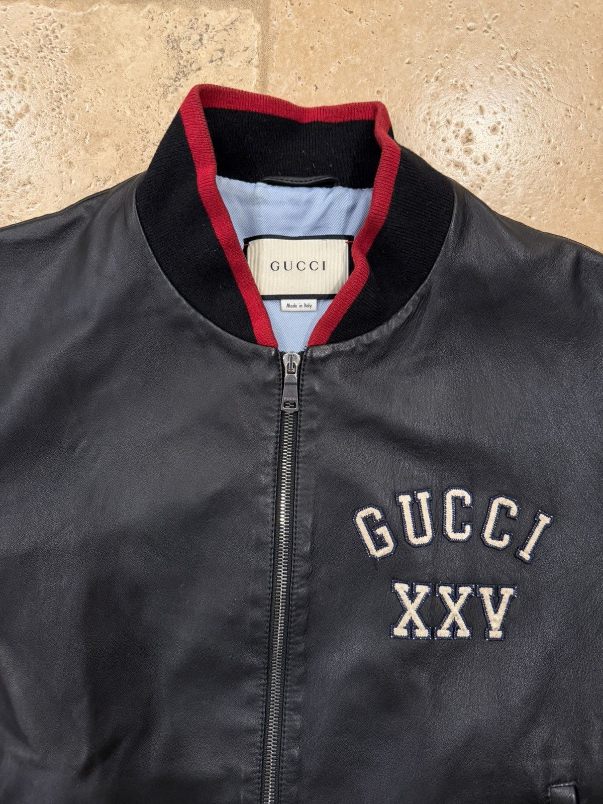 Gucci × MLB Gucci x MLB AW18 Pirates Black Leather Bomber Varsity Jacket Size US L / EU 52-54 / 3 - 10 Thumbnail