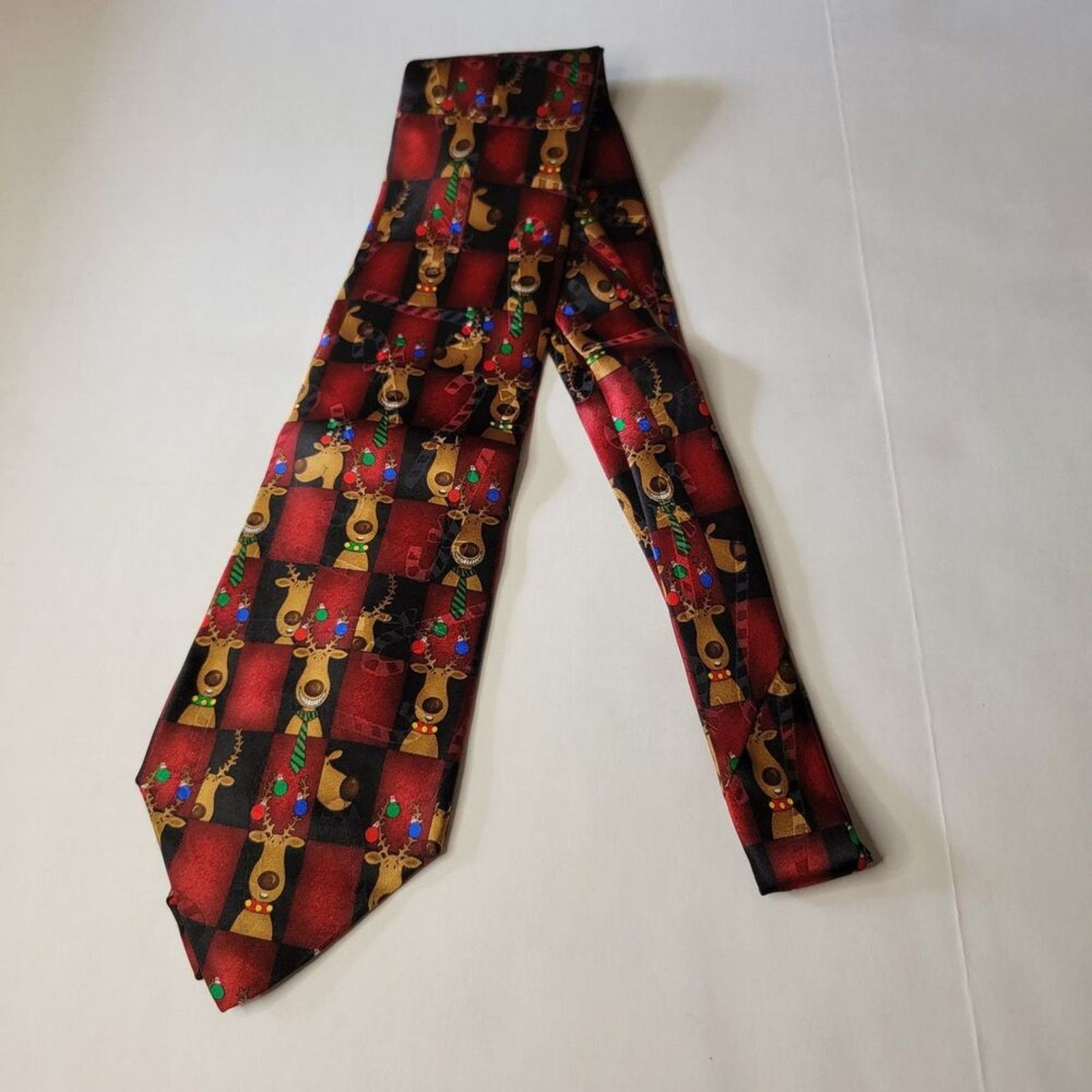 Other Yule Tie Greetings Hallmark Christmas Smiling Reindeer Size ONE SIZE - 3 Thumbnail